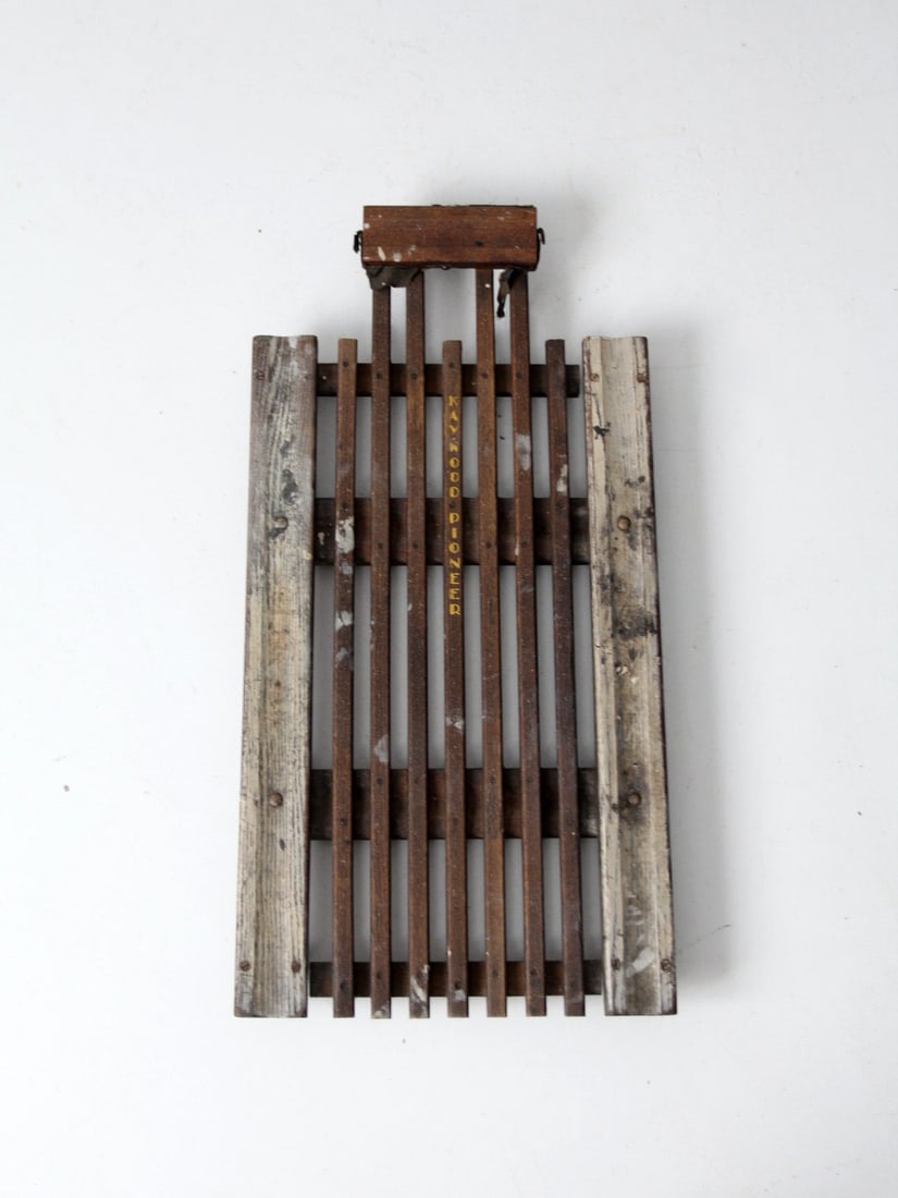 Kay-Wood Pioneer Vintage Mechanic Creeper Oak Slat Cart 1930s (1 of 7)