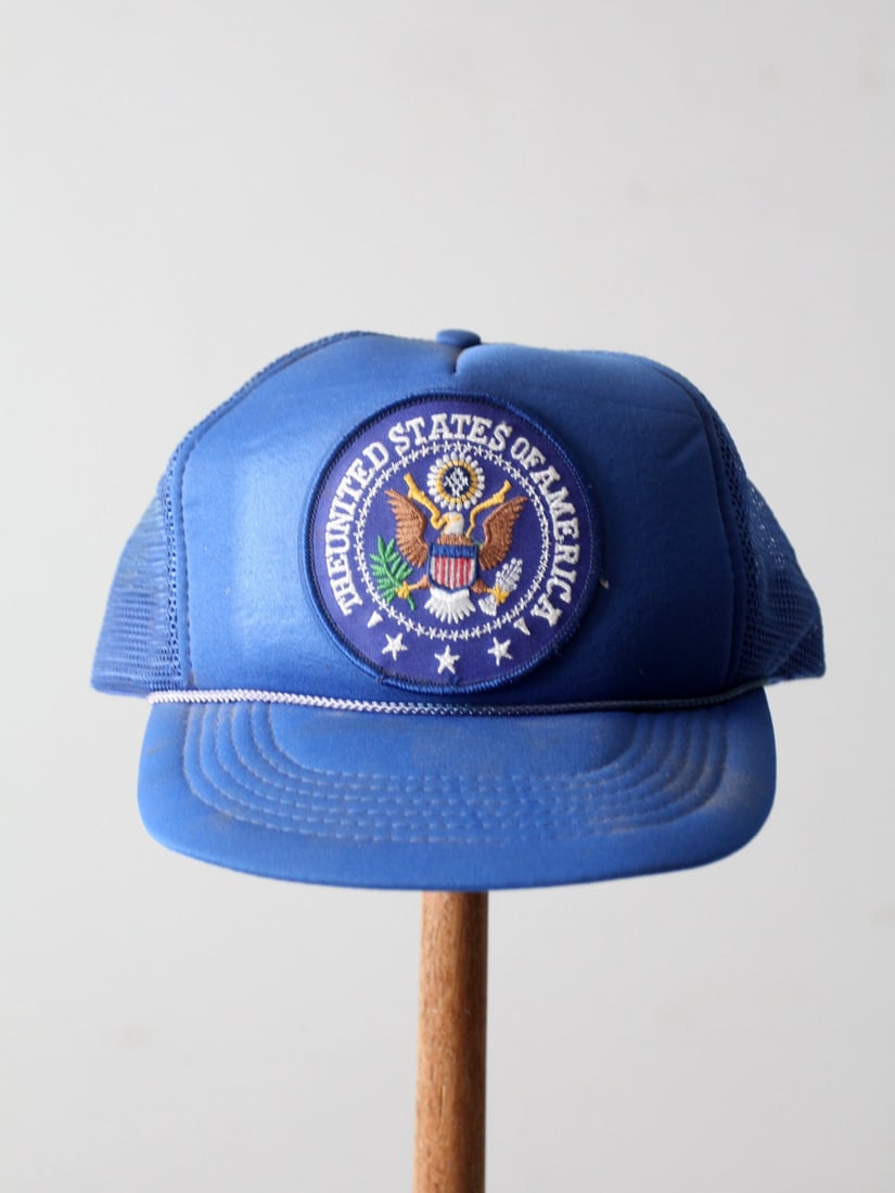 Vintage USA Trucker Hat with Eagle Patch Adjustable Snapback - 2