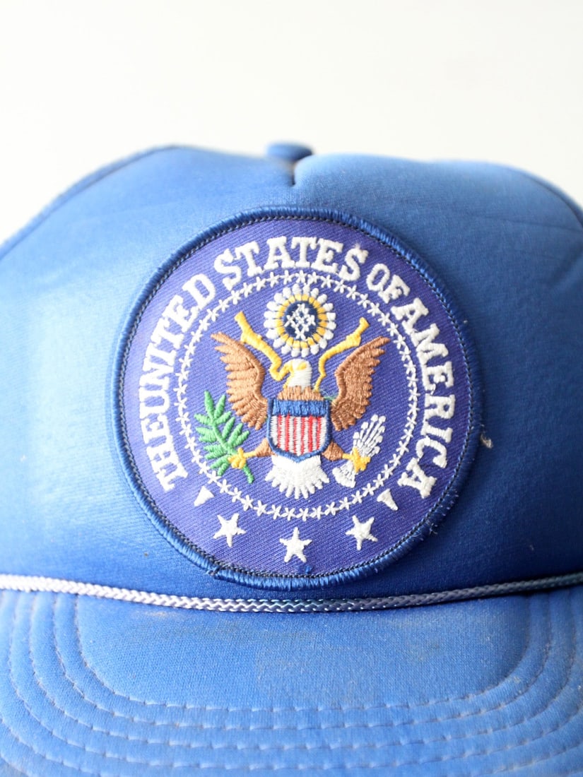 Vintage USA Trucker Hat with Eagle Patch Adjustable Snapback - 3