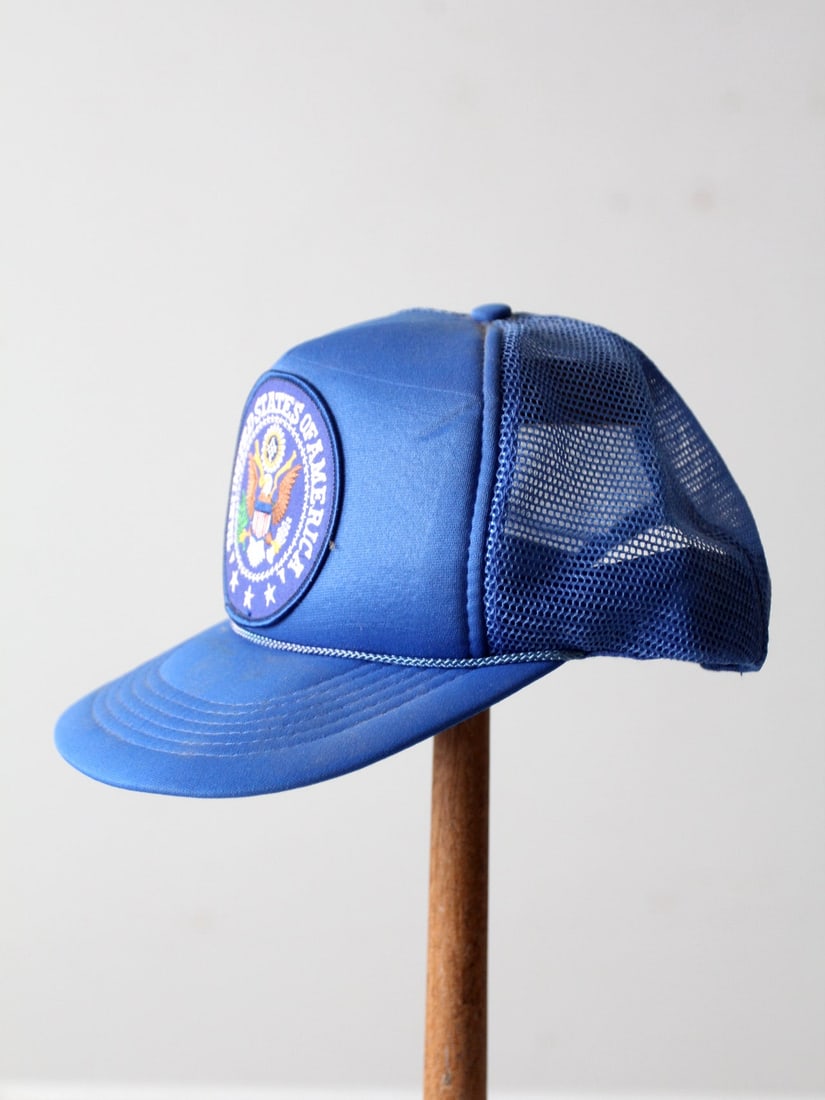 Vintage USA Trucker Hat with Eagle Patch Adjustable Snapback - 4