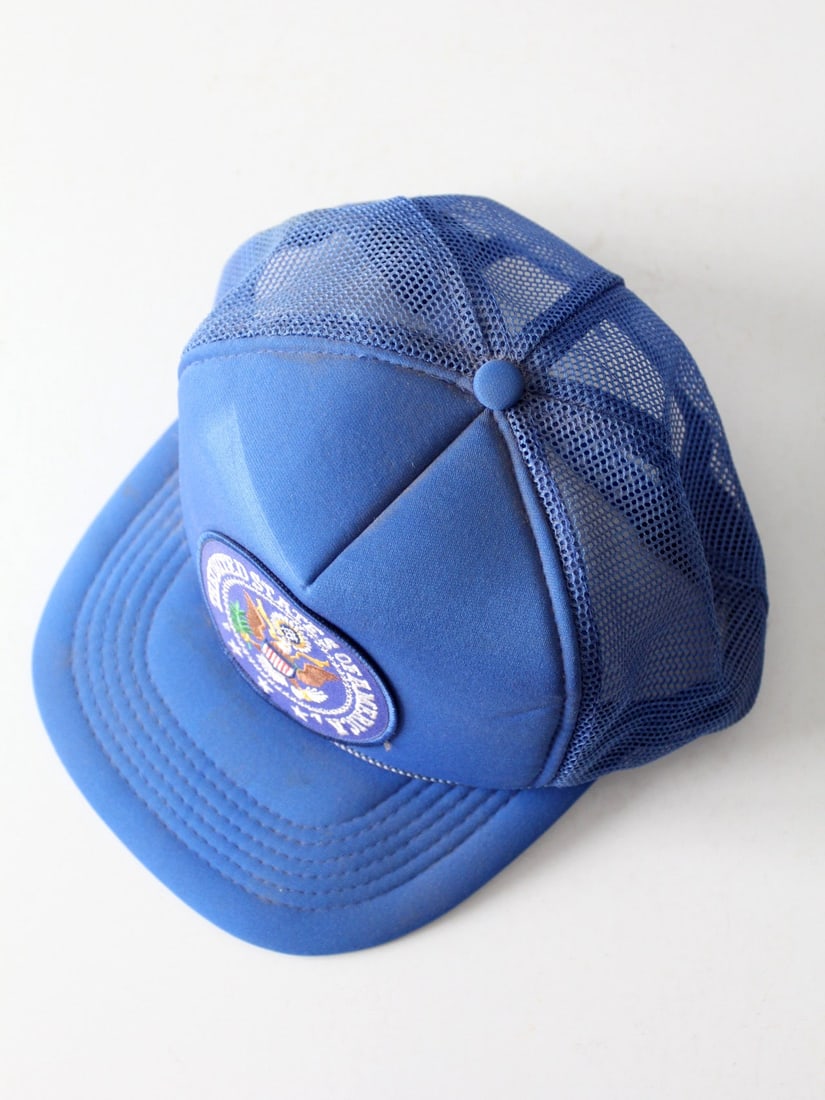 Vintage USA Trucker Hat with Eagle Patch Adjustable Snapback - 7