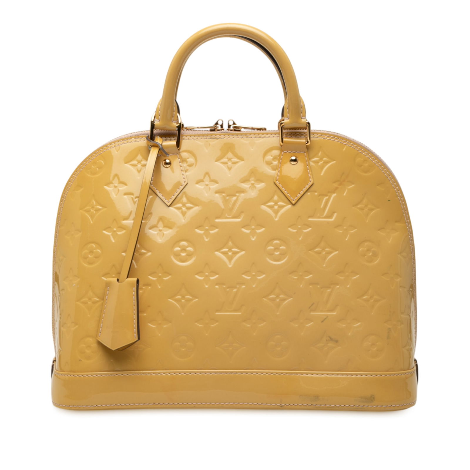 Louis Vuitton Monogram Vernis Alma PM Brown Leather Handbag: Louis Vuitton Monogram Vernis Alma PM Brown Leather Handbag The Louis Vuitton Monogram Vernis Alma PM is a chic and sophisticated handbag crafted from luxurious vernis leather. This iconic bag