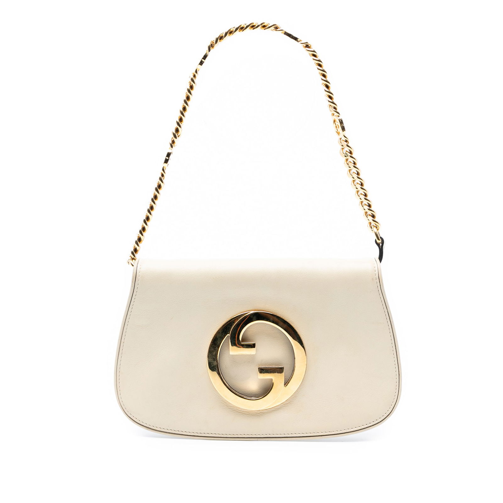 Gucci Calfskin Blondie Chain Satchel White Leather Bag: Gucci Calfskin Blondie Chain Satchel White Leather Bag The Gucci Calfskin Blondie Chain Satchel is a stunning accessory that combines luxury with practicality. Crafted from high-quality leather, this