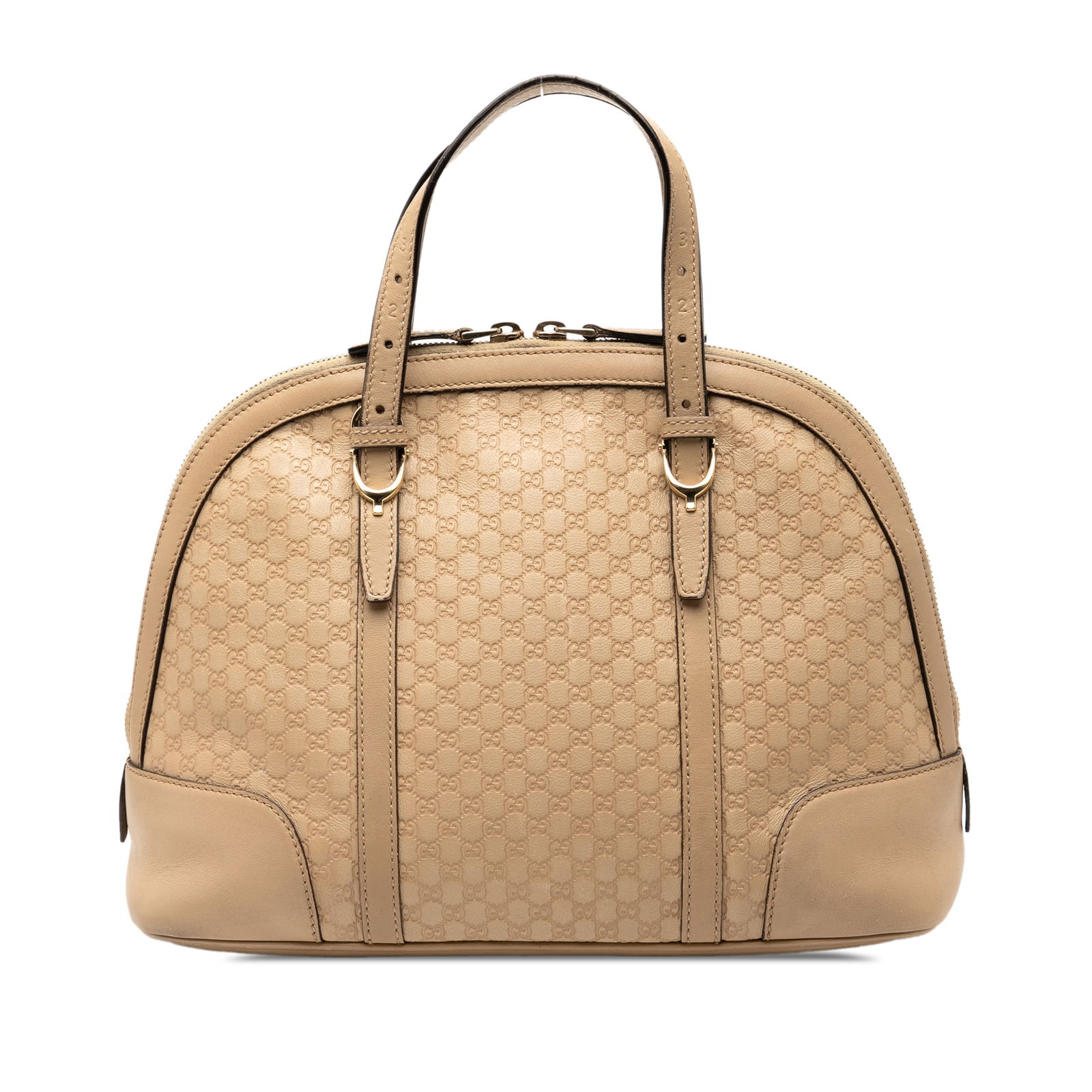 Gucci Small Microguccissima Dome Satchel Brown Leather Italy (1 of 11)