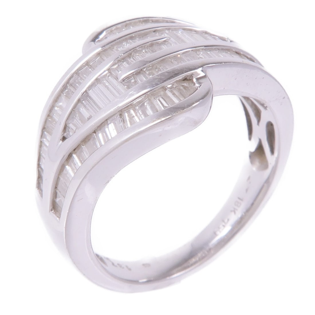 JEWELRY Diamond Ring 18K White Gold Size 6.25 (1 of 8)