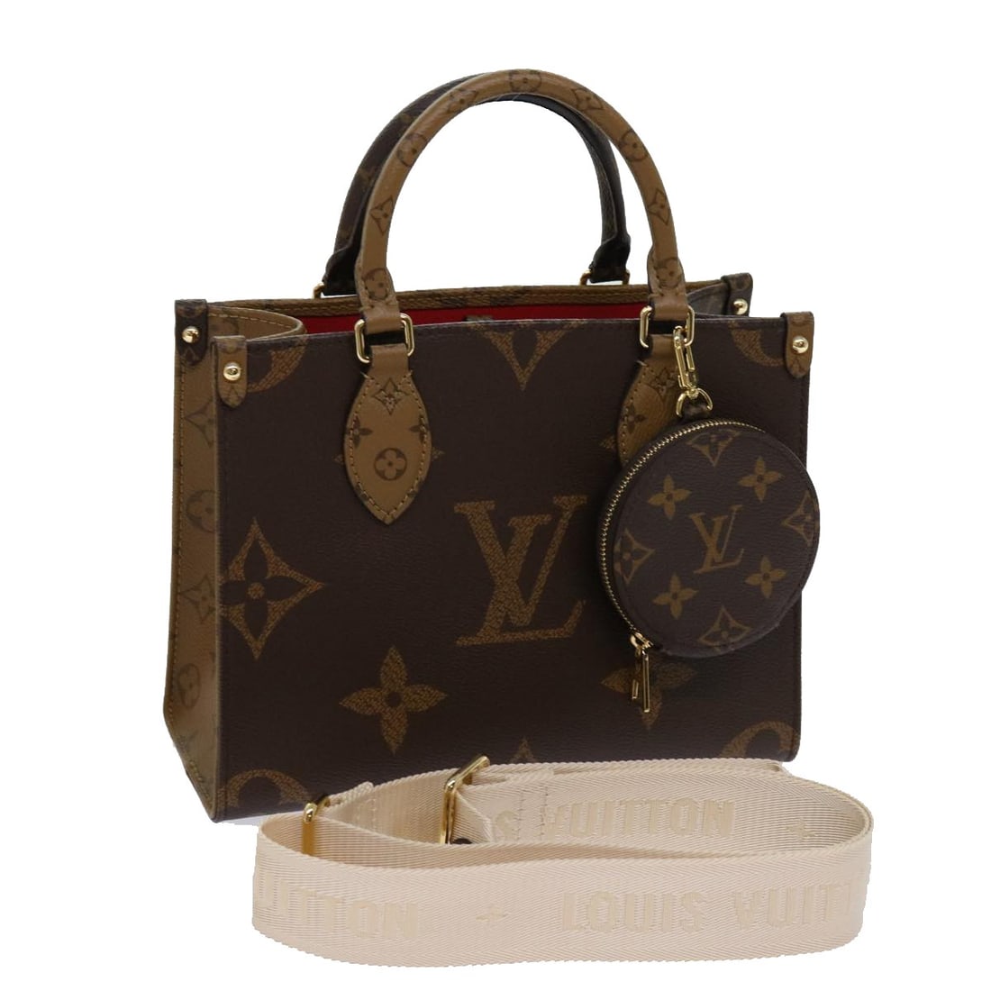 LOUIS VUITTON Monogram Reverse On The Go PM Hand Bag M46373 Authenticated: LOUIS VUITTON Monogram Reverse On The Go PM Hand Bag M46373 Authenticated Elevate your style with the LOUIS VUITTON Monogram Reverse On The Go PM Hand Bag, a luxurious accessory crafted in France. Thi