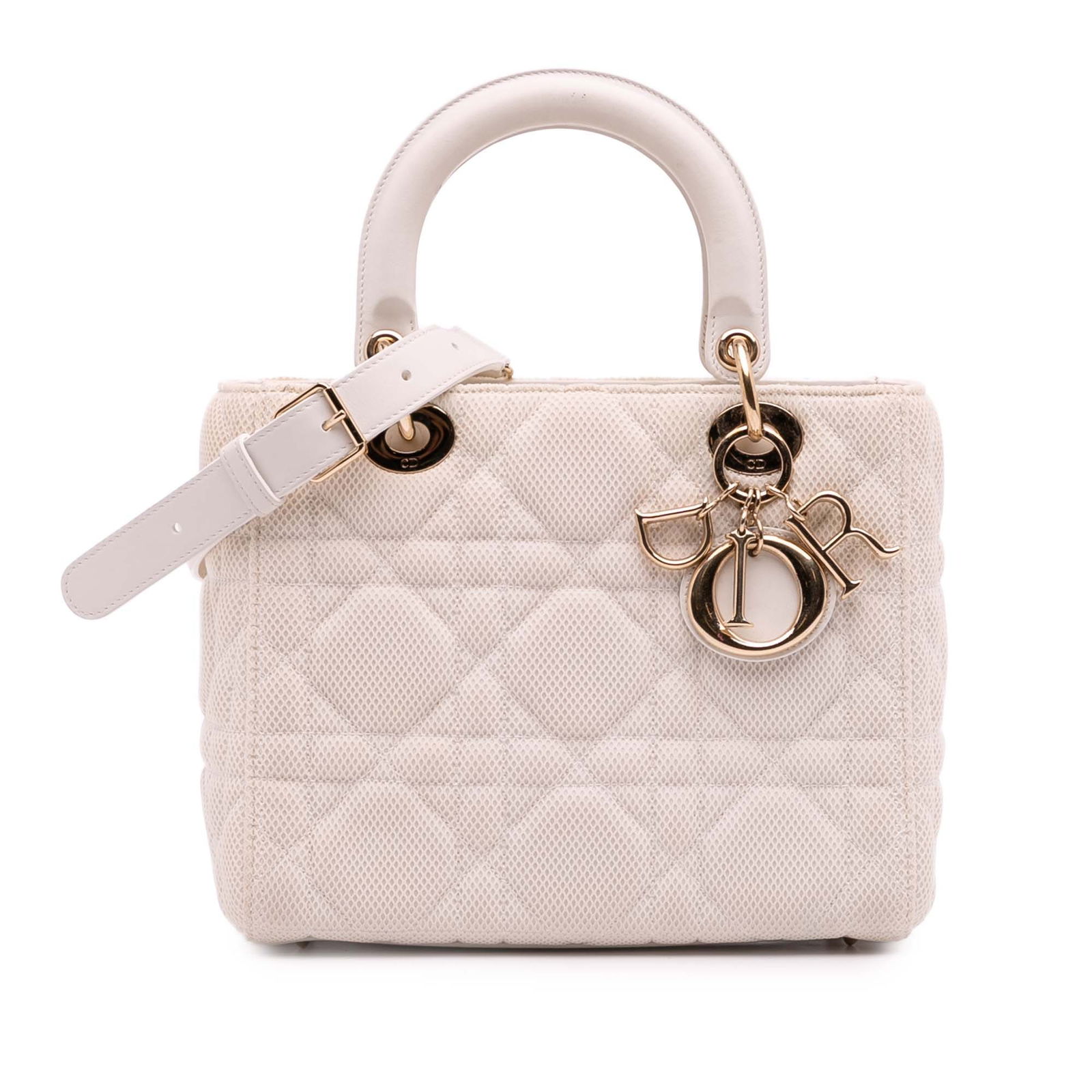 Dior Medium Lady Dior Mesh Cannage Pink Bag: Dior Medium Lady Dior Mesh Cannage Pink Bag Introducing the Medium Mesh Cannage Lady Dior, an elegant handbag crafted from quilted mesh and canvas. This stylish bag features flat leather top handles a