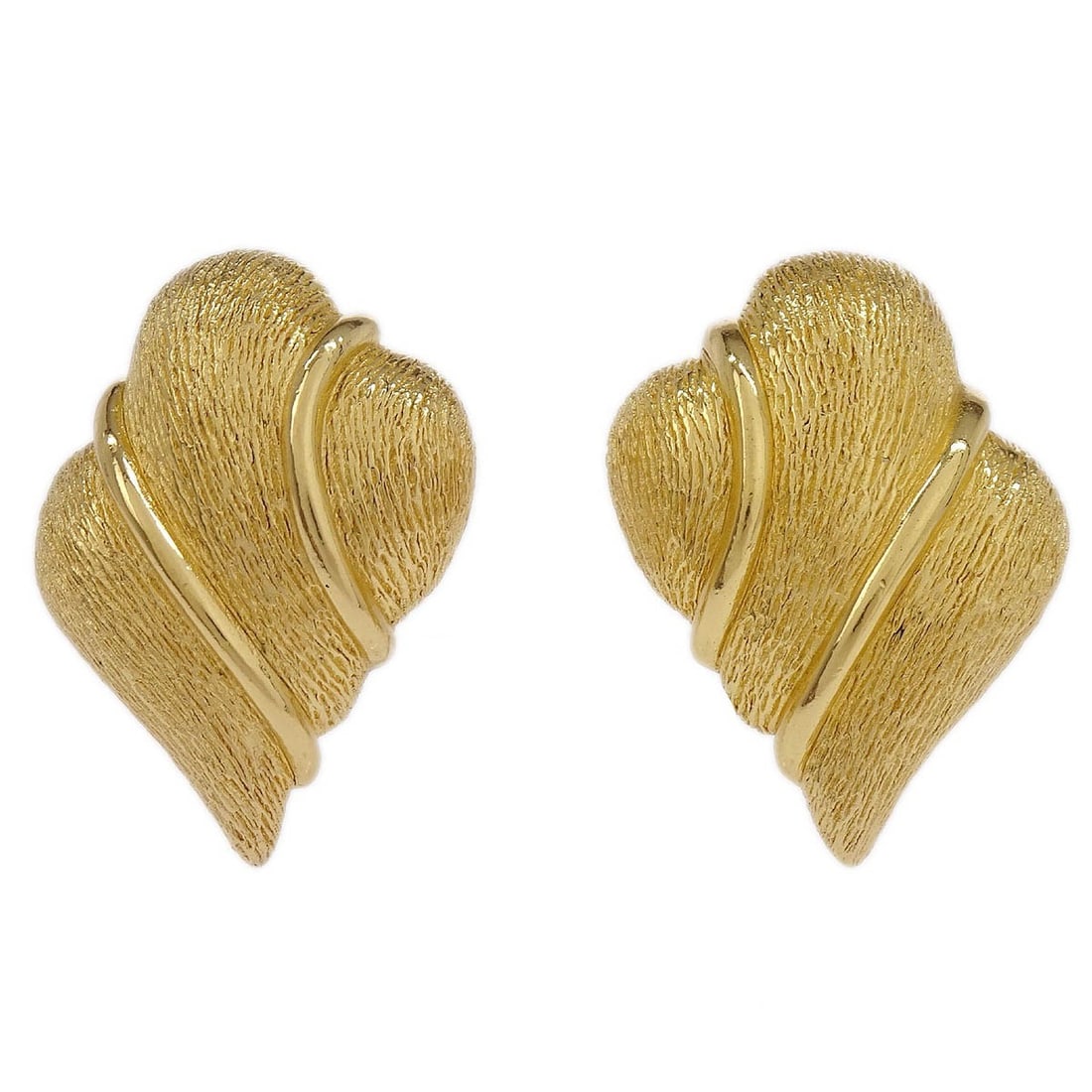 Vintage gold tone clip-on earrings by Christian Dior (1 of 1)