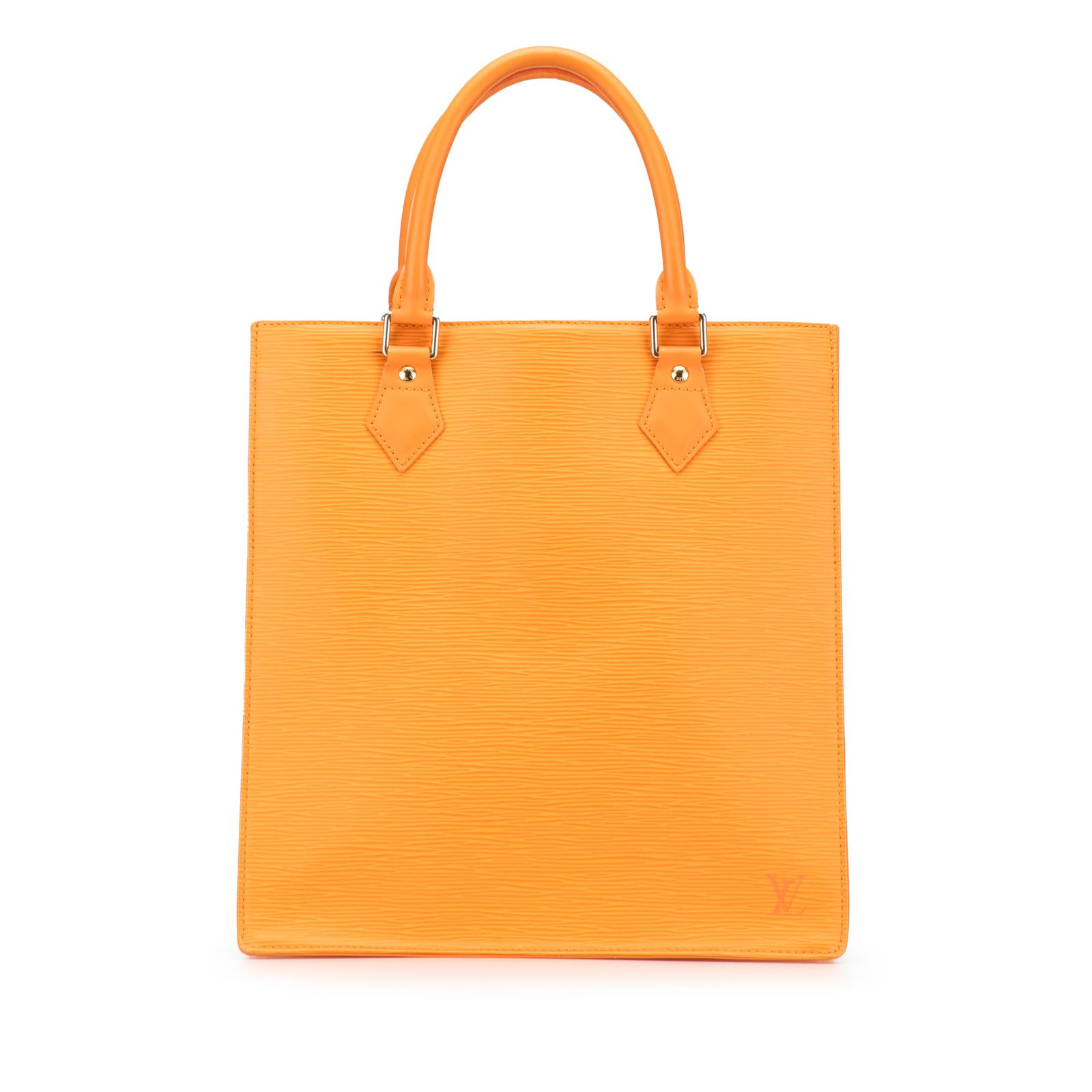 Louis Vuitton Epi Sac Plat PM Orange Leather Handbag (1 of 11)