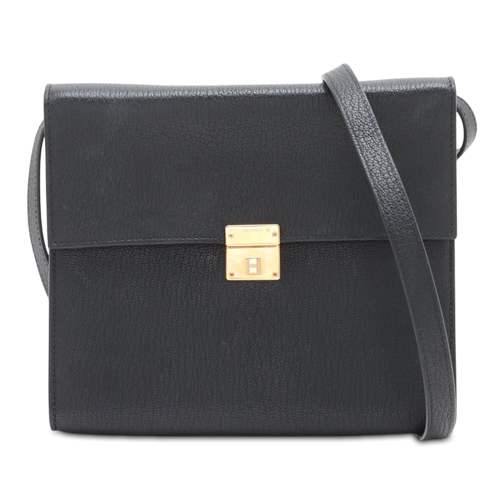 Hermes Chevre Mysore Clic 16 Crossbody Bag in Noir Leather (1 of 10)