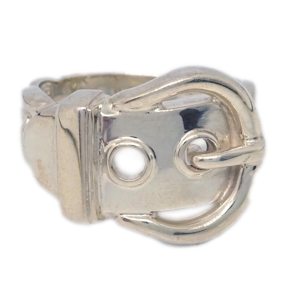 Vintage Hermes Silver Ring SV925 Size 10 Round Classic (1 of 4)