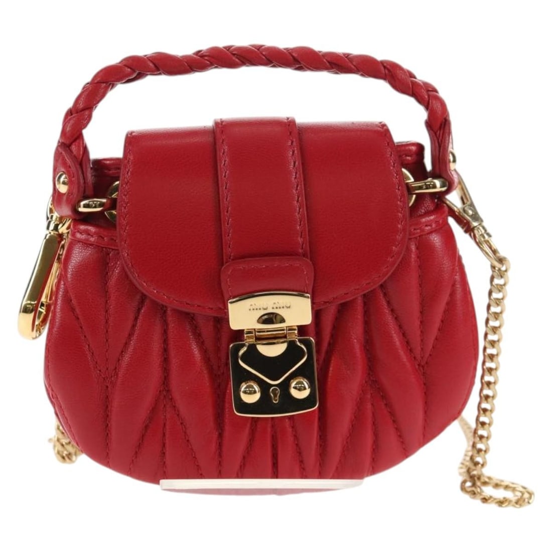 Red Chain Shoulder Clutch by Miu Miu (1 of 2)