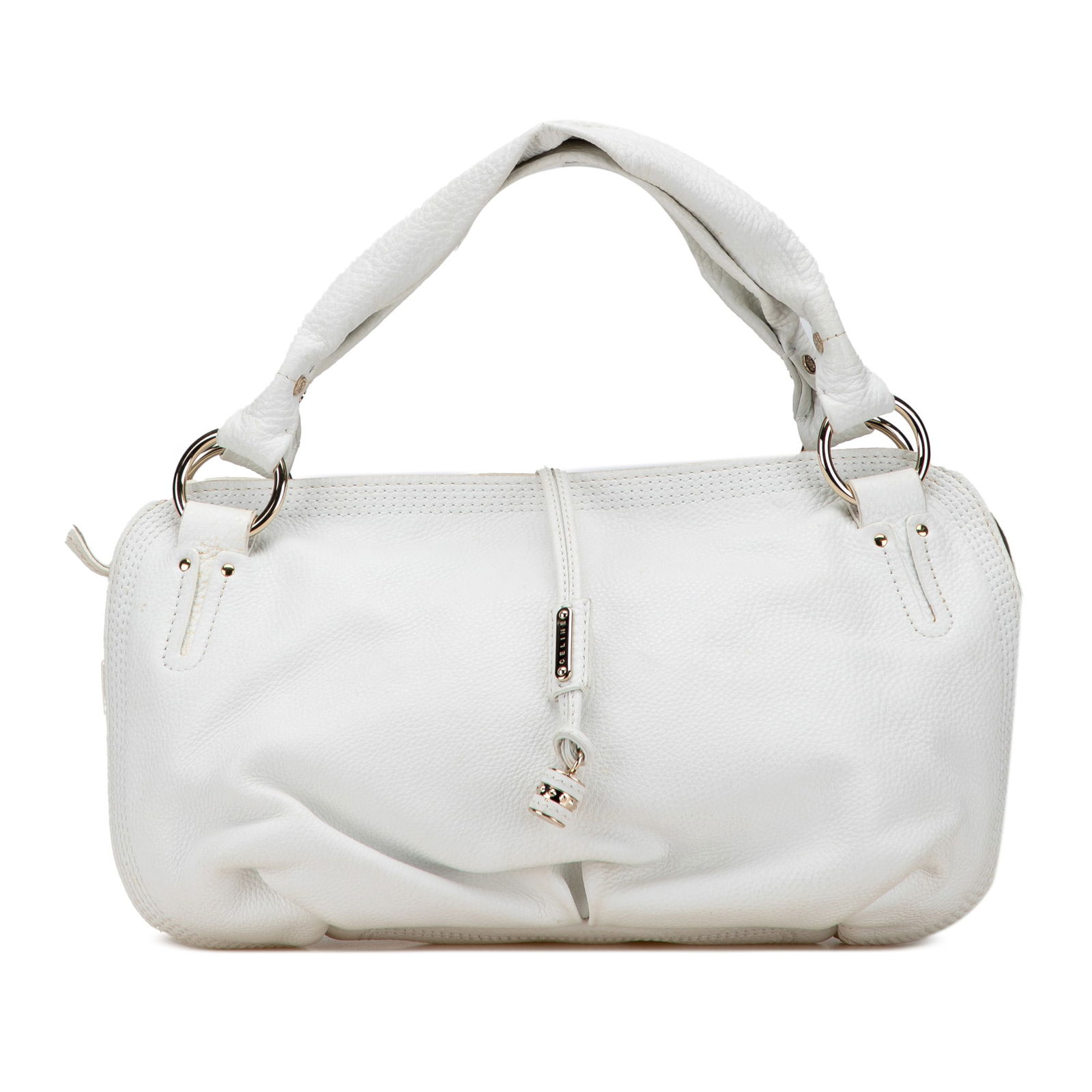 Celine Calfskin Bittersweet Hobo Bag White Leather (1 of 11)