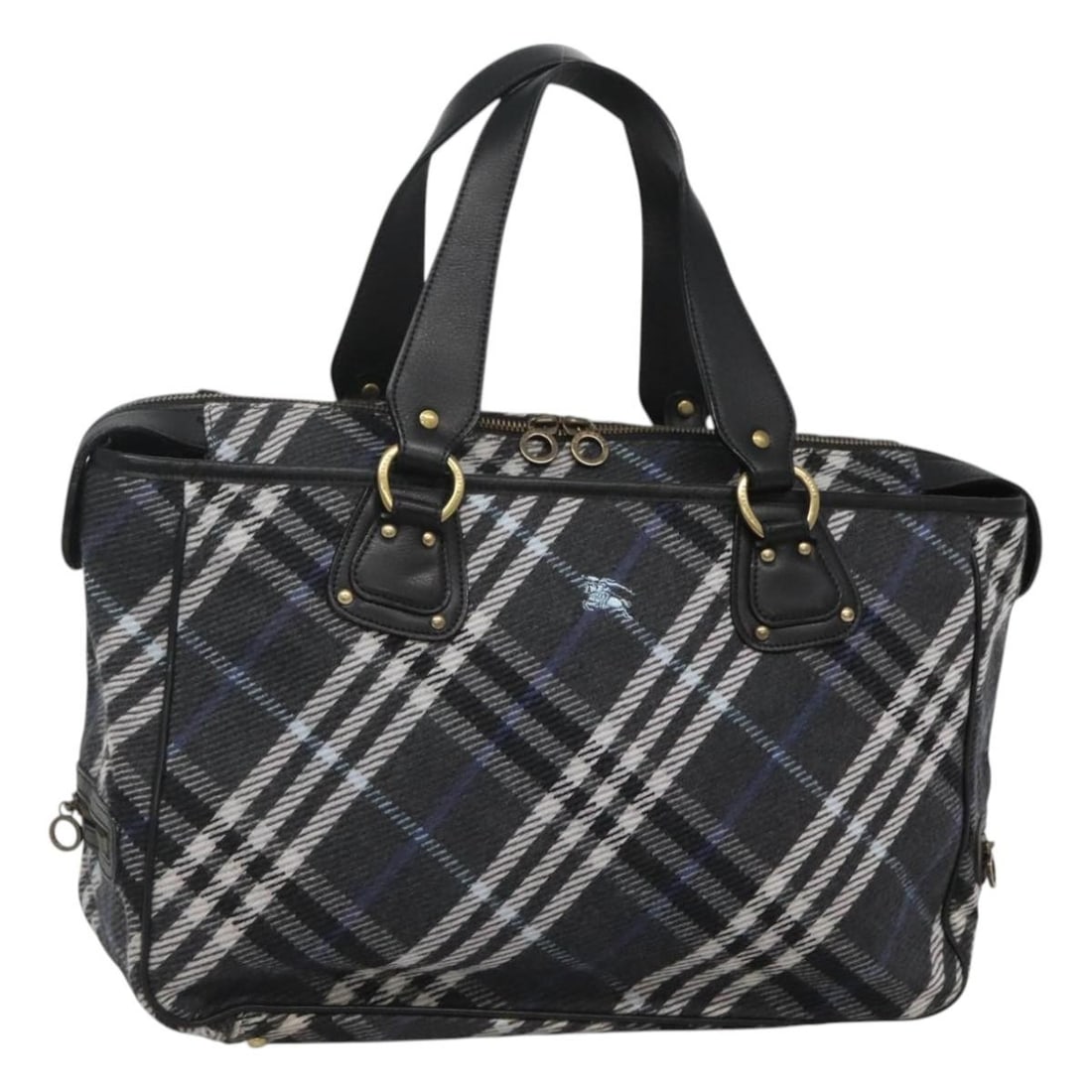 Burberry Nova Check Blue Label Wool Tote Bag Japan Authenticated (1 of 18)