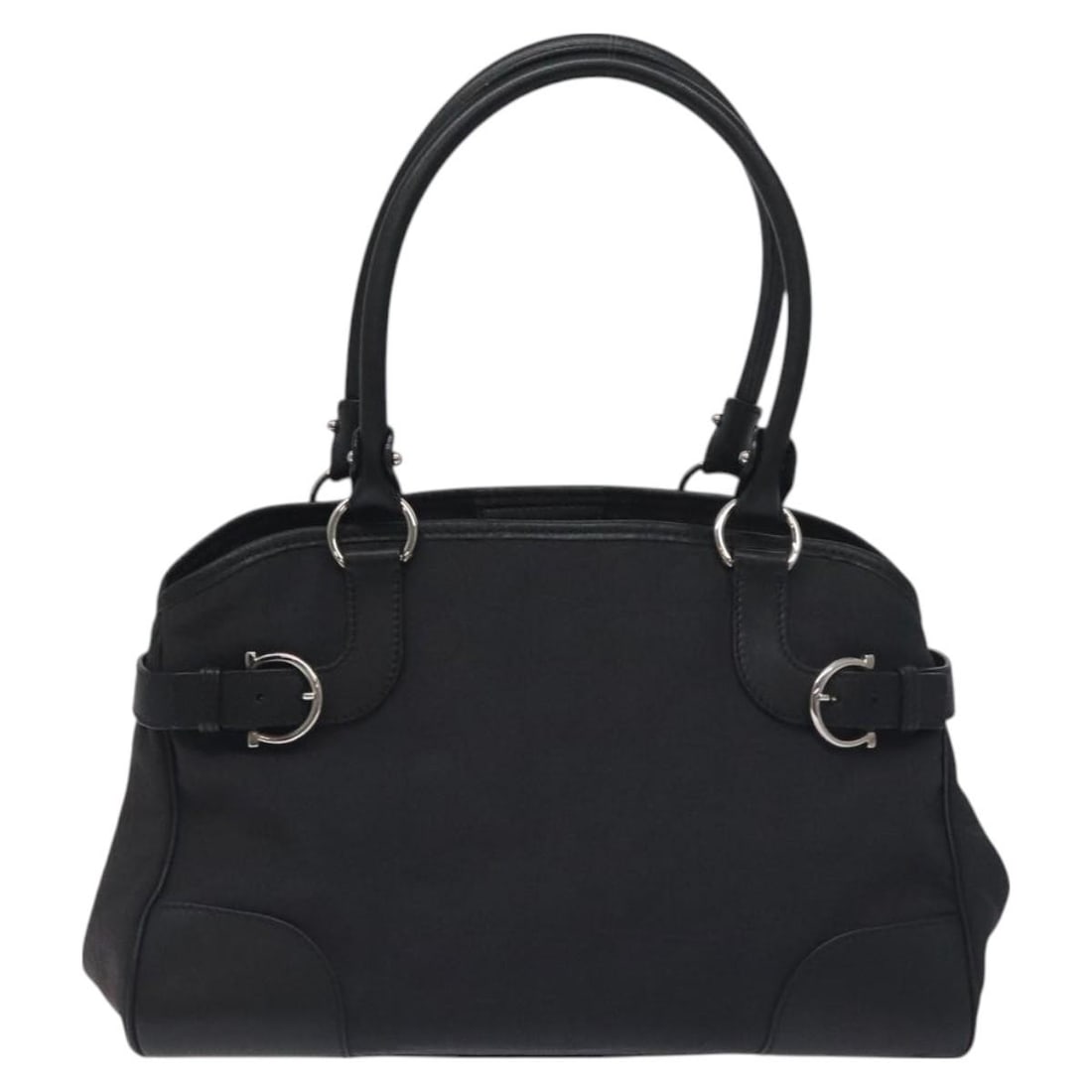 Gancini Black Handbag by Salvatore Ferragamo (1 of 2)