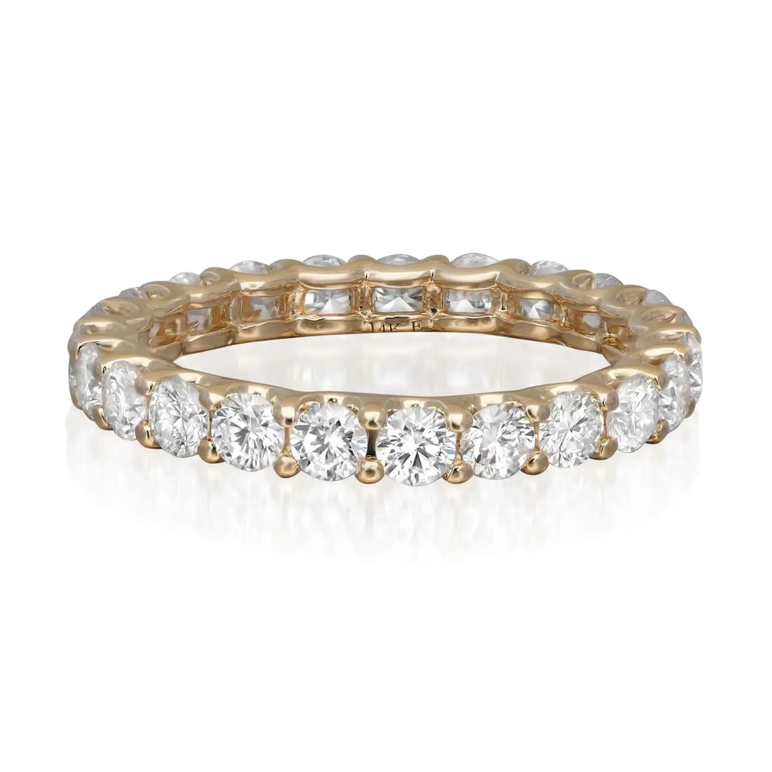 Rachel Koen 14K Yellow Gold Eternity Band Ring Lab Grown Diamonds 1.40Ctw (1 of 4)