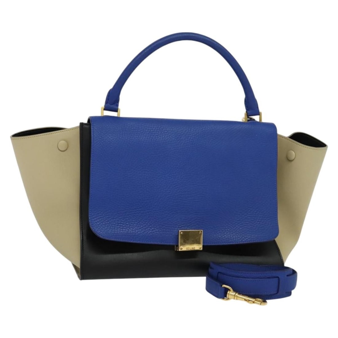 Trapeze Shoulder Bag in Blue by Celine (1 of 1)