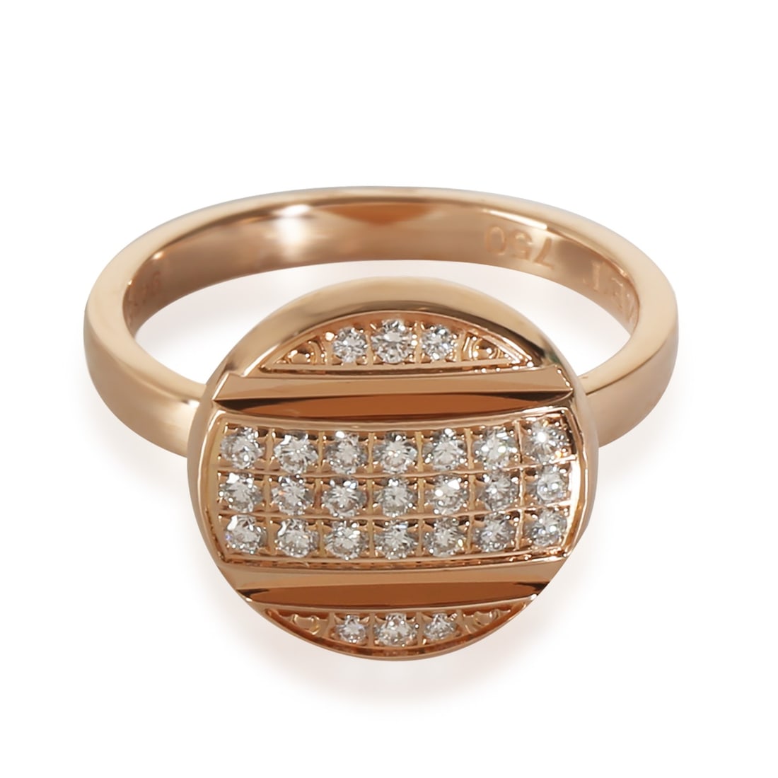 Chaumet Class One 18K Rose Gold Ring with 0.2 CTW Diamond: Chaumet Class One 18K Rose Gold Ring with 0.2 CTW Diamond This exquisite Chaumet Class One Ring is crafted from 18K rose gold, showcasing a stunning round brilliant diamond with a total carat weight o