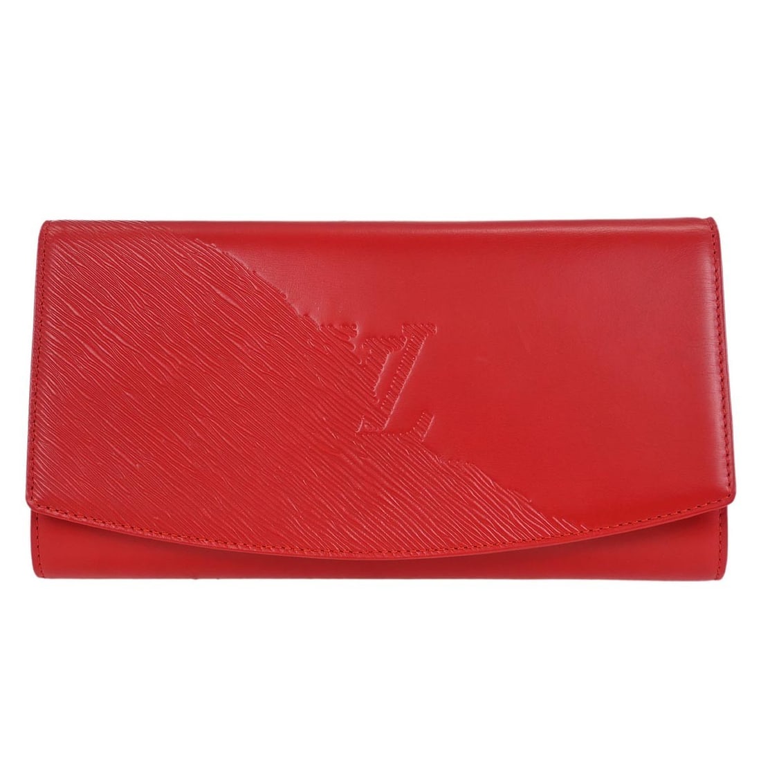 Louis Vuitton Aegean Red Leather Clutch Handbag M63967: Louis Vuitton Aegean Red Leather Clutch Handbag M63967 This elegant Louis Vuitton Red Opera Aegean Clutch Handbag is a stylish accessory perfect for small essentials. Crafted from high-quality leather