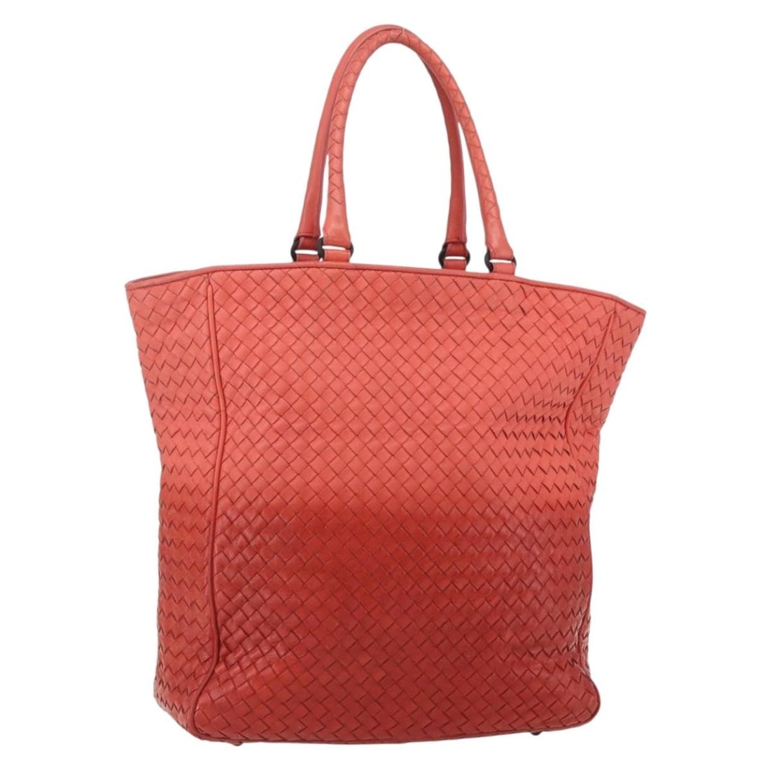 Orange Intrecciato Leather Tote by Bottega Veneta Model 256425 Italy (1 of 18)