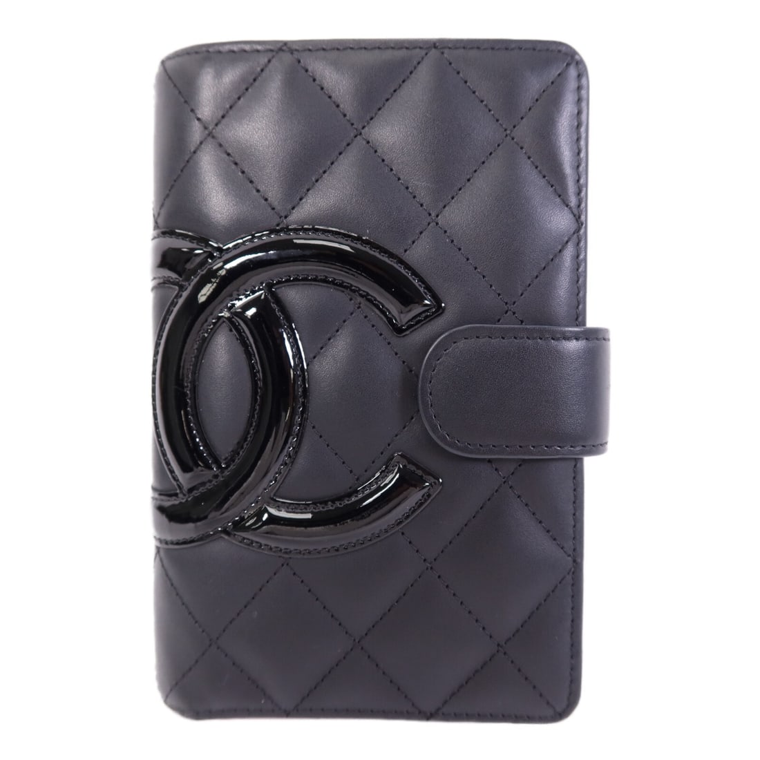 CHANEL Cambon Bifold Wallet Black Pink Calfskin Leather: CHANEL Cambon Bifold Wallet Black Pink Calfskin Leather Introducing the CHANEL CC SHW Cambon Wallet, a sophisticated bifold purse crafted from luxurious calfskin leather in a classic black color. This