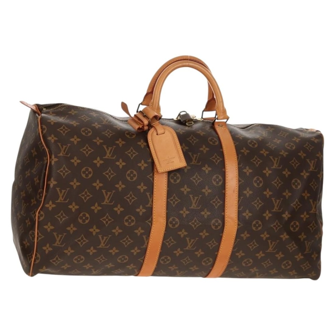 LOUIS VUITTON Monogram Keepall 55 Boston Bag M41424 with Auth Accessories (1 of 18)
