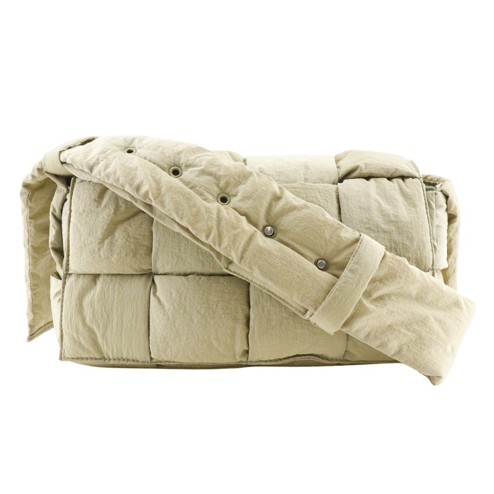 Khaki Padded Tech Cassette Shoulder Bag by Bottega Veneta (1 of 1)
