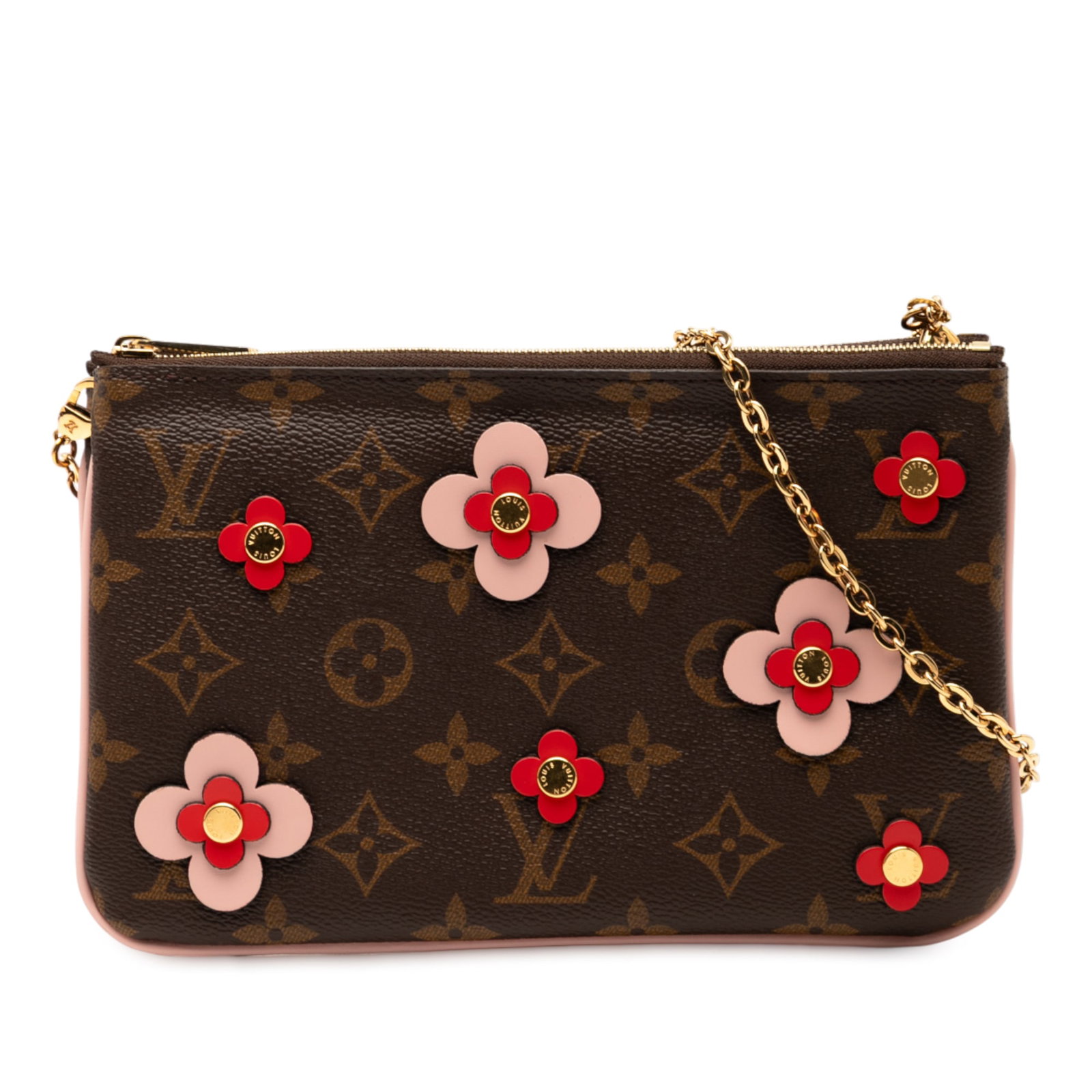 Louis Vuitton Monogram Blooming Flowers Double Zip Pochette Bag (1 of 7)
