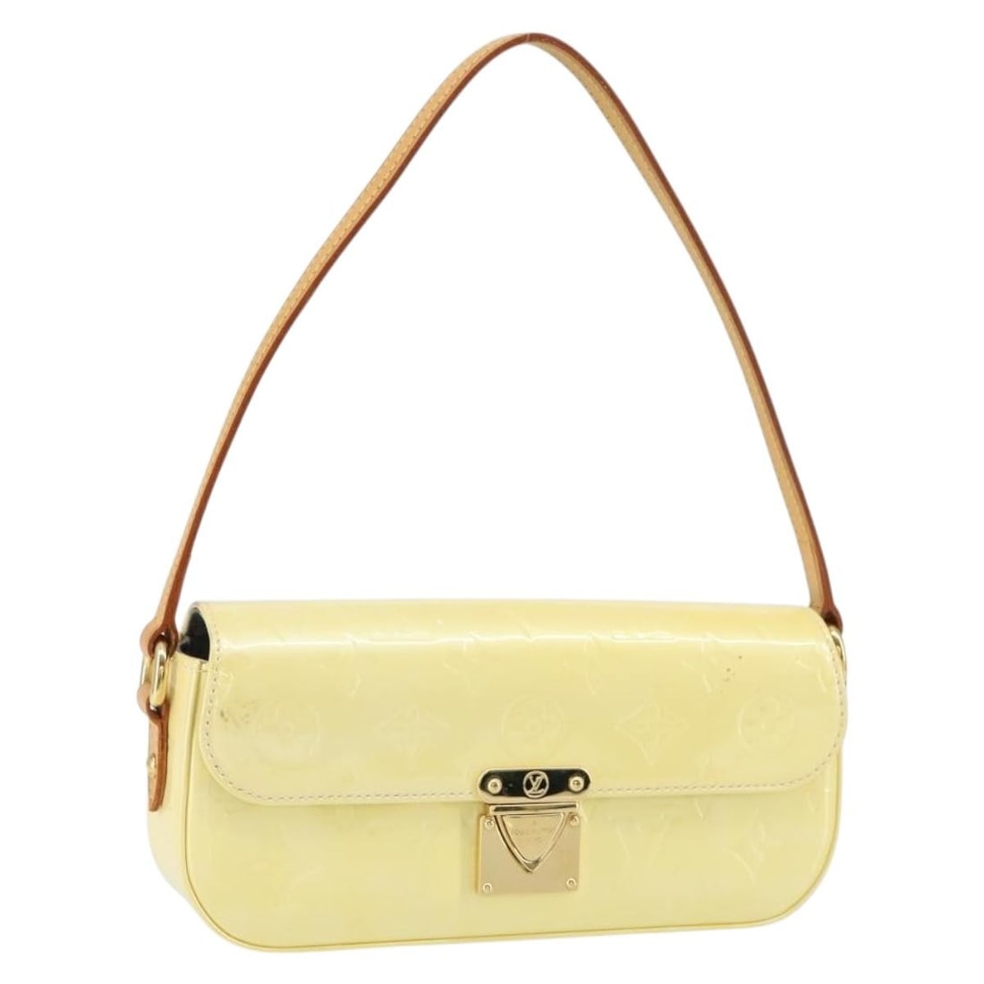Louis Vuitton Malibu Street Shoulder Bag in Perle Monogram Vernis Patent Leather: Louis Vuitton Malibu Street Shoulder Bag in Perle Monogram Vernis Patent Leather This Louis Vuitton Monogram Vernis Malibu Street shoulder bag is crafted from Perle patent leather and features a sleek