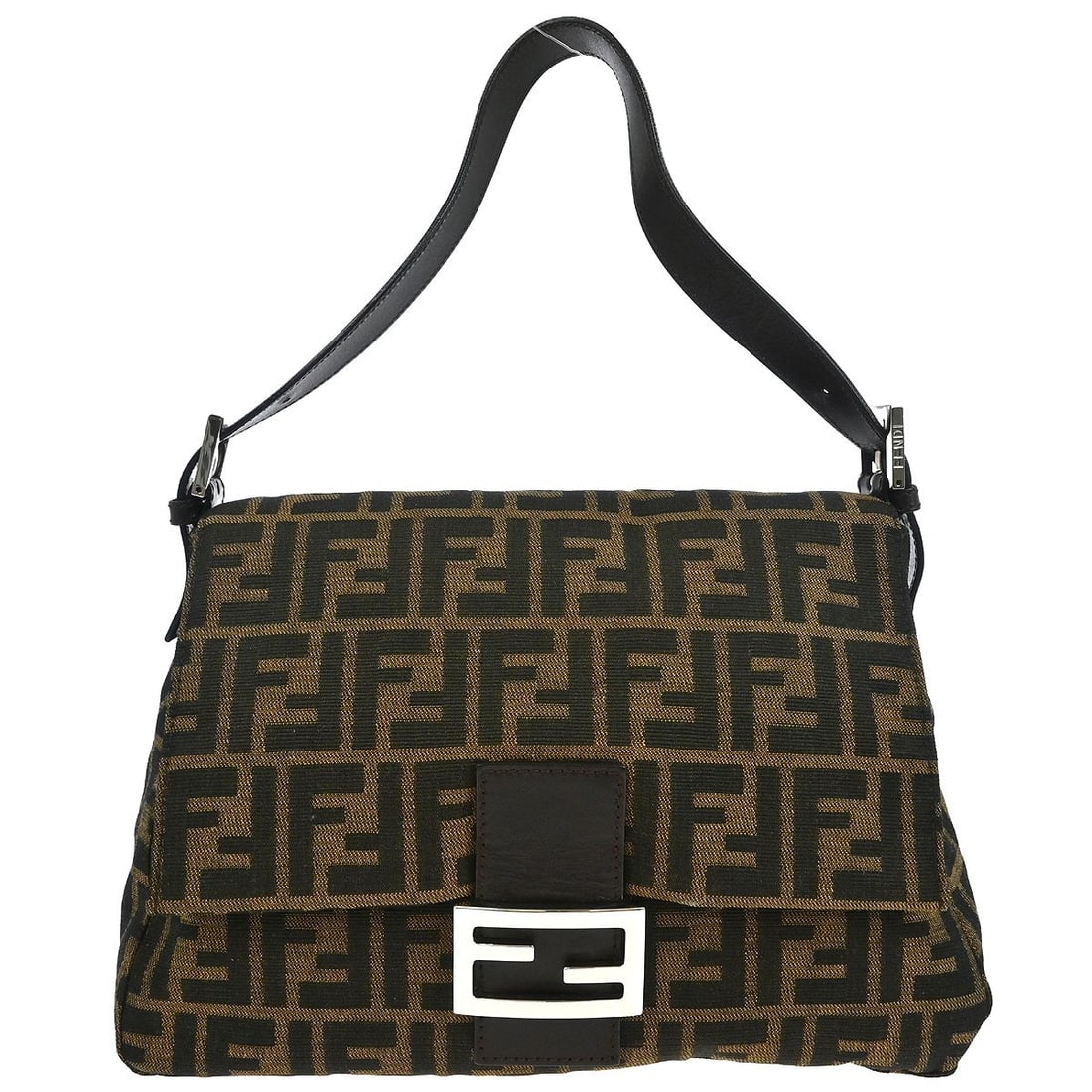 Fendi Zucca Mamma Baguette Brown Canvas Handbag 33492 (1 of 10)