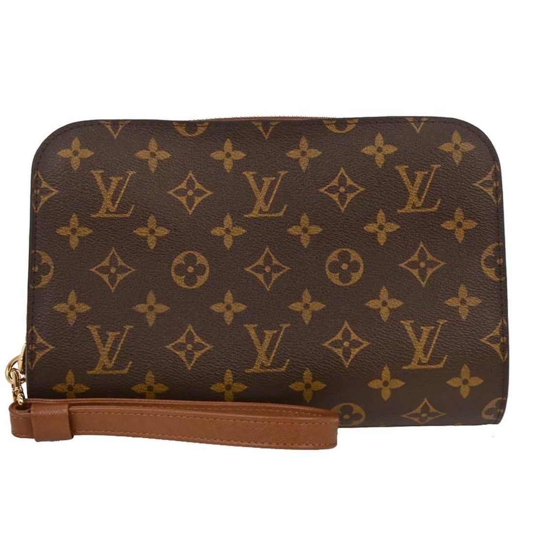 Louis Vuitton Monogram Orsay Clutch Handbag M51790 Vintage Brown: Louis Vuitton Monogram Orsay Clutch Handbag M51790 Vintage Brown This Louis Vuitton Monogram Orsay Clutch Handbag is a vintage piece that showcases the iconic Monogram pattern in a classic brown color