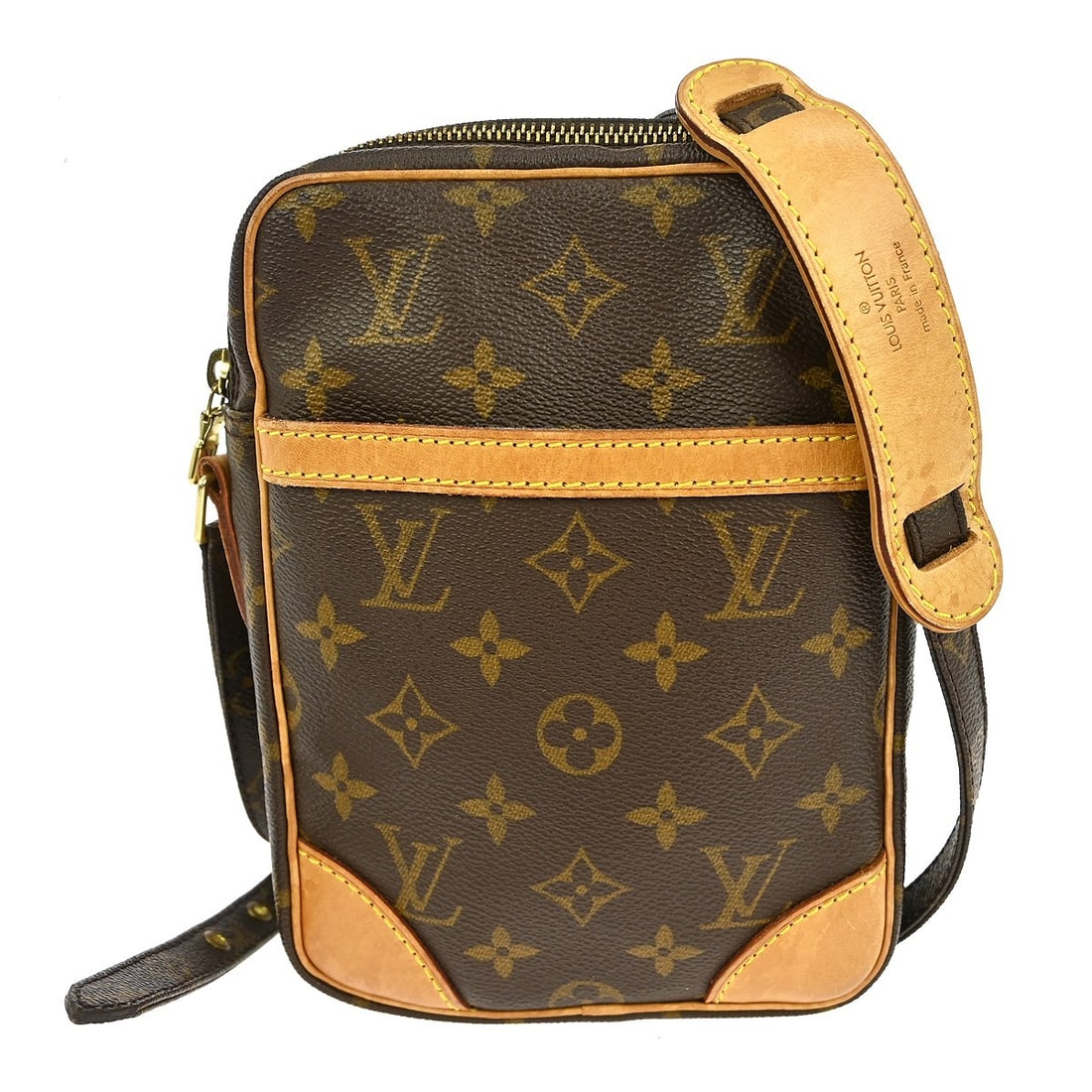 Louis Vuitton Danube Monogram Crossbody Bag M45266 Brown Canvas Leather (1 of 10)
