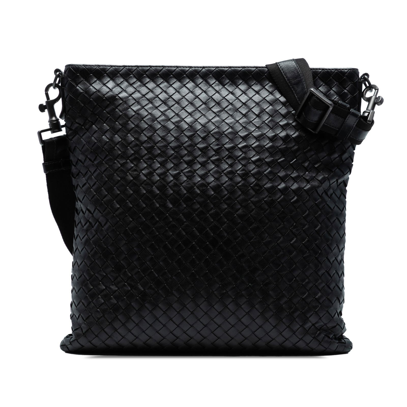 Bottega Veneta Nappa Intrecciato VN Black Leather Crossbody Bag (1 of 7)