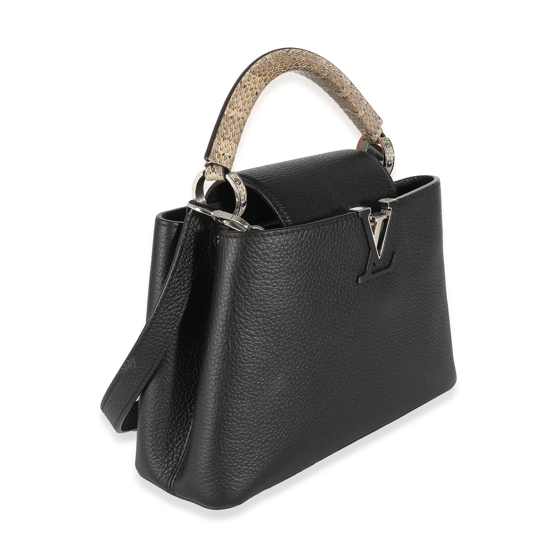 Louis Vuitton Capucines BB Black Taurillon Python Shoulder Bag - 3