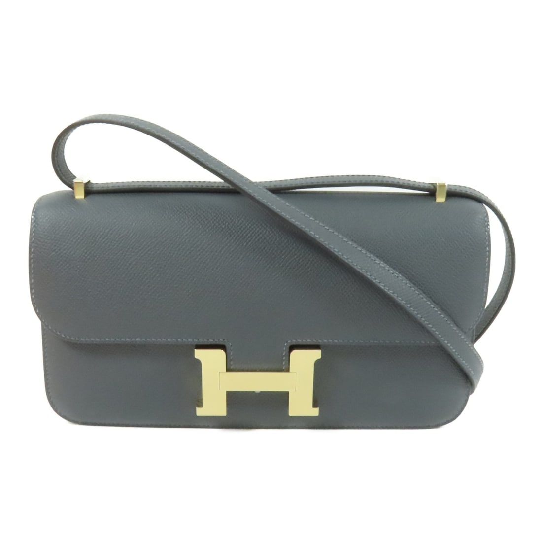 Hermes Constance Elan Gray Epsom Leather Shoulder Bag with Gold Hardware (1 of 16)