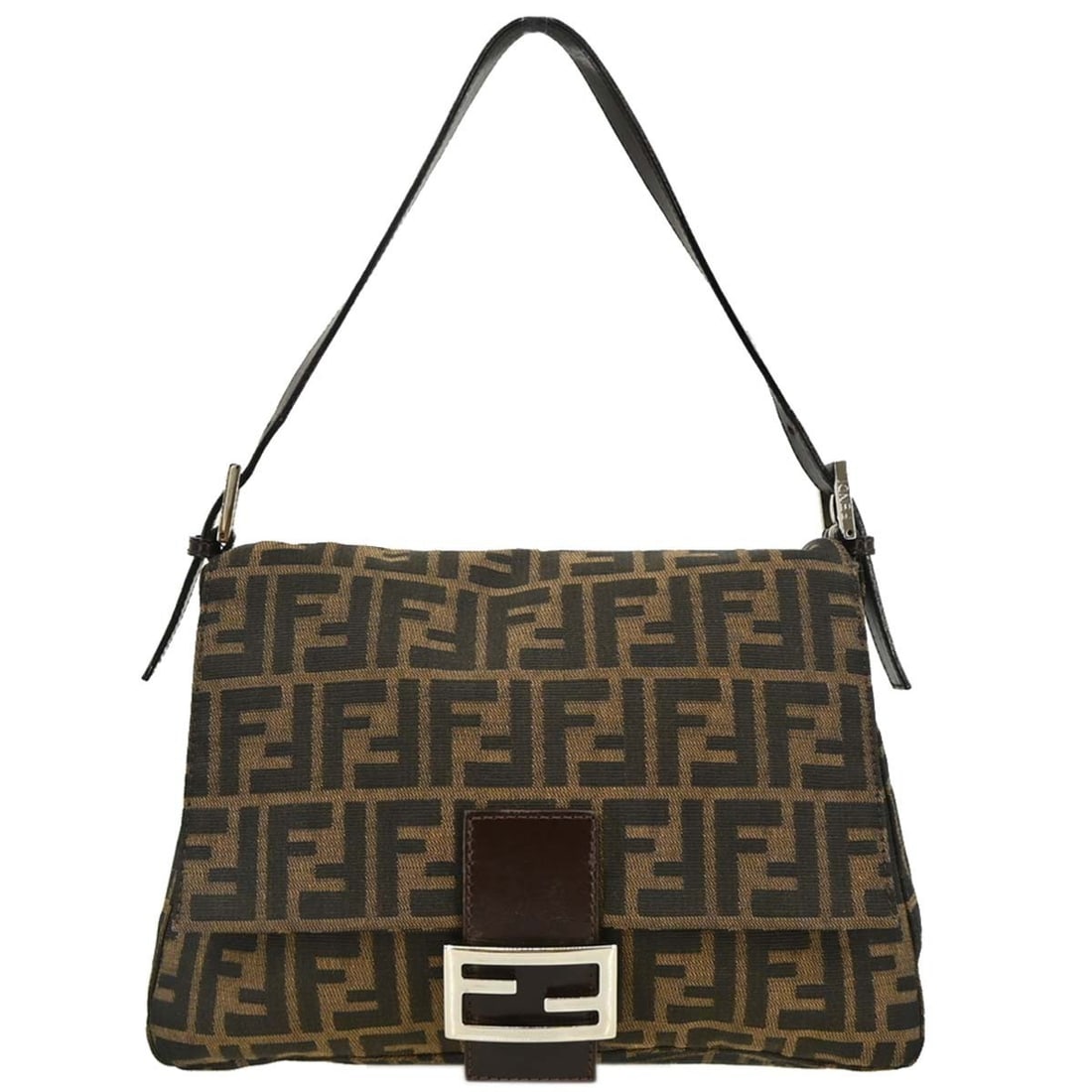 Fendi Zucca Mamma Baguette Brown Canvas Handbag 2348 26325-018 (1 of 10)