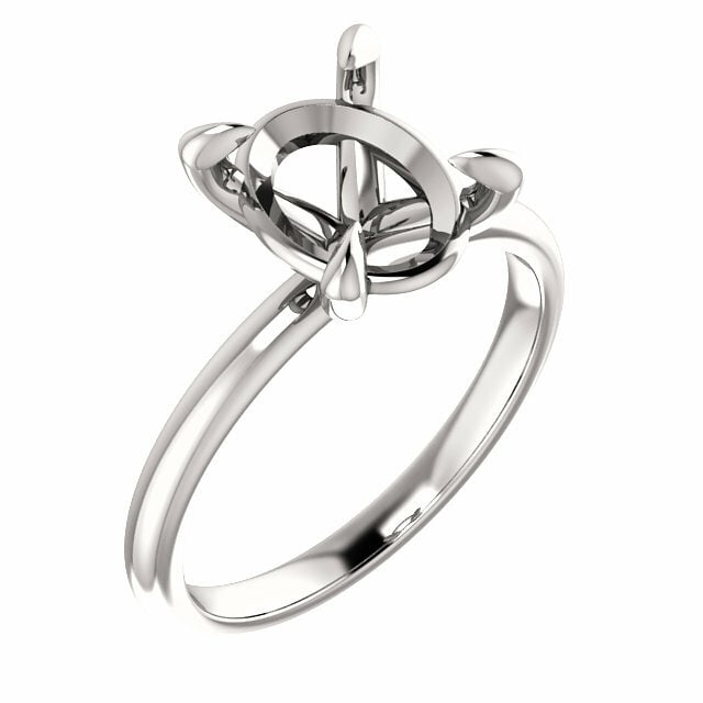 Rachel Koen 14K Gold Prong Setting Engagement Ring Mounting Size 6.5: Rachel Koen 14K Gold Prong Setting Engagement Ring Mounting Size 6.5 This elegant engagement ring mounting by Rachel Koen features a prong setting designed for an oval cut stone. Crafted from 14K gold