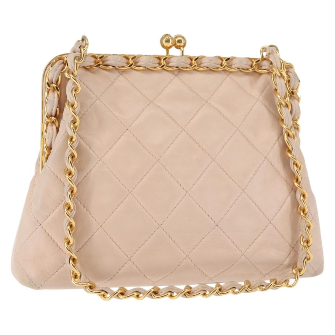 Chanel Matelasse Pink Kiss Lock Shoulder Bag (1 of 1)