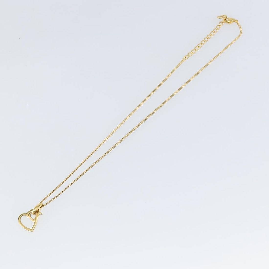 CD Heart Pendant Necklace by Christian Dior in Gold Tone (1 of 2)