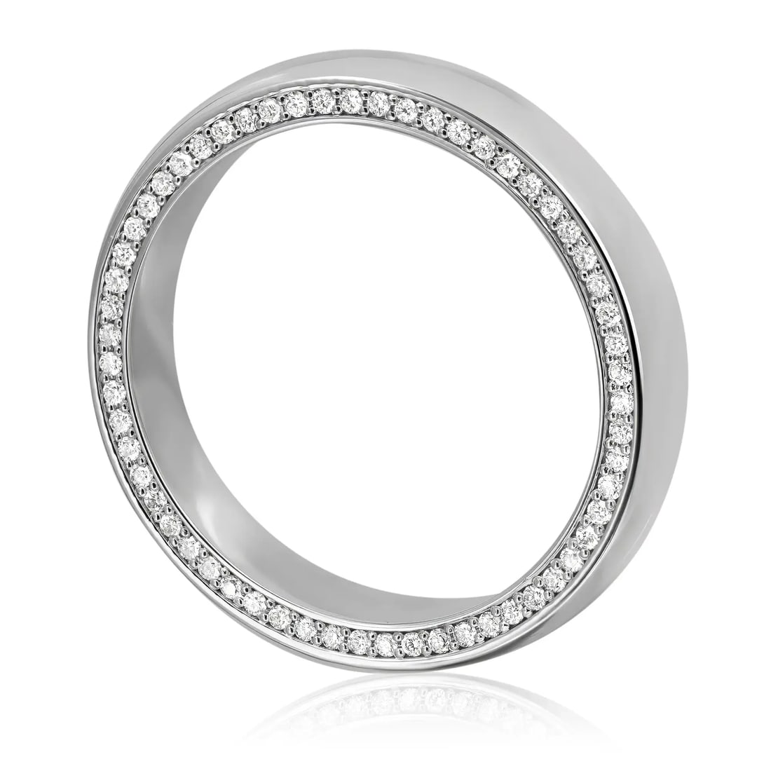 Rachel Koen 18K White Gold Men's Diamond Eternity Band Ring 0.90ctw: Rachel Koen 18K White Gold Men's Diamond Eternity Band Ring 0.90ctw This exquisite men's eternity wedding band ring features a stunning design crafted from fine 18K white gold, showcasing sparkling ro