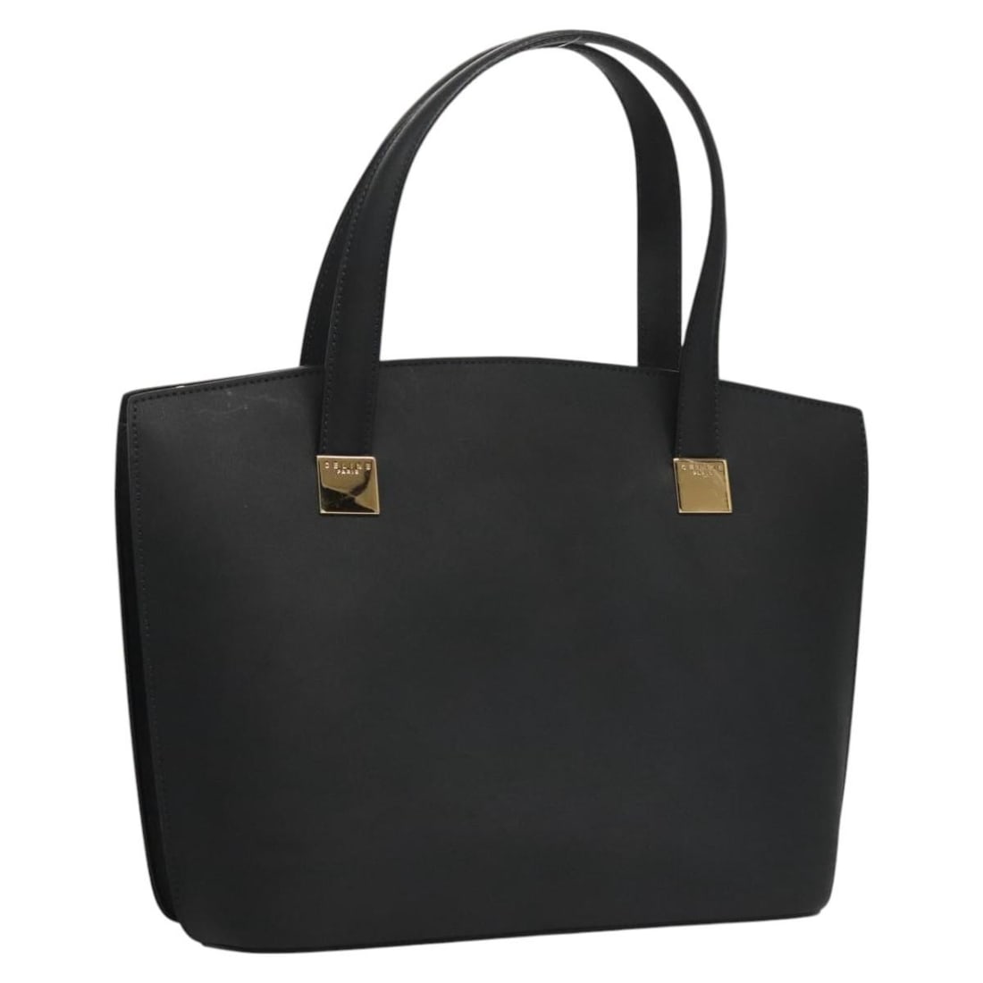 Navy Leather Handbag from Celine with Top Handles (1 of 1)