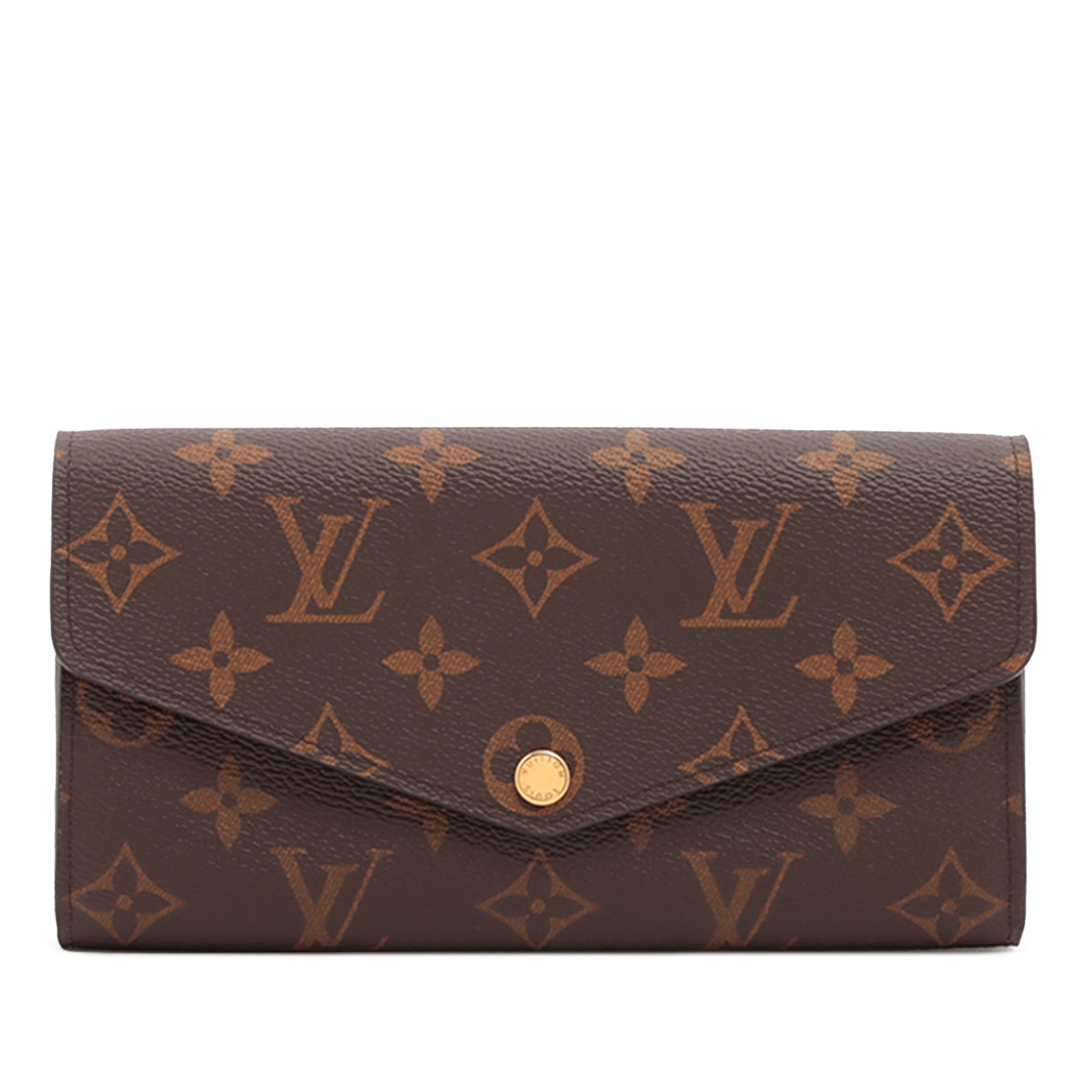 Louis Vuitton Monogram Portefeuille Sarah Wallet Brown Fabric (1 of 10)