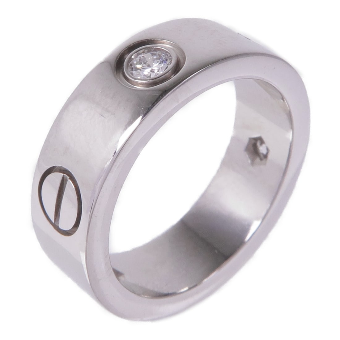 CARTIER Love Ring Diamond K18 White Gold Size 4.5 (1 of 7)