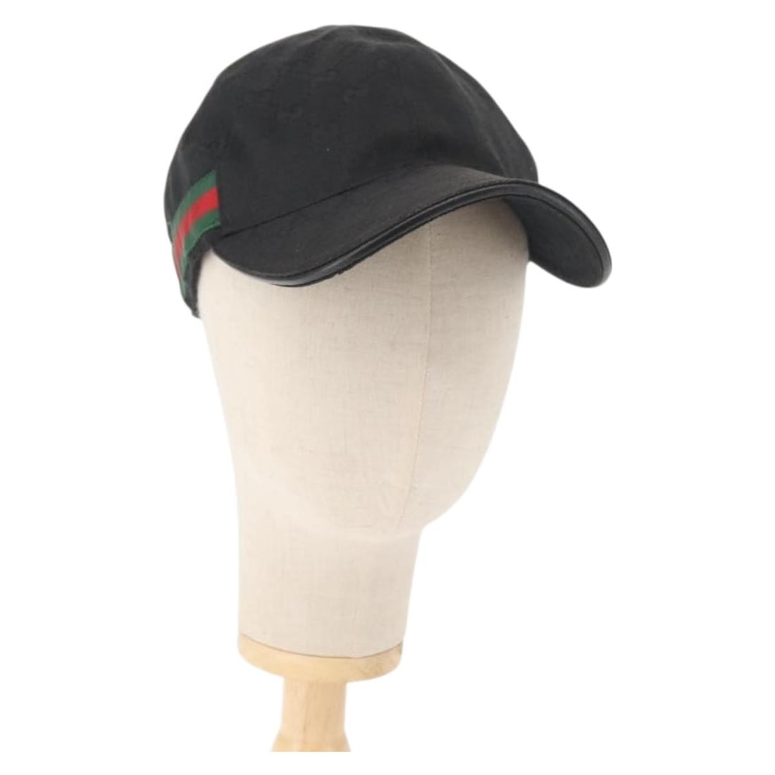 GUCCI Web Sherry Line GG Canvas Cap Black Red Green 200035 Auth (1 of 18)