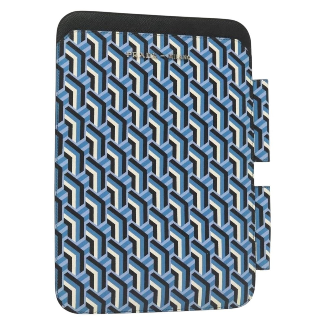 PRADA Blue Leather Tablet Case Cell Phone Holder Auth 140487: PRADA Blue Leather Tablet Case Cell Phone Holder Auth 140487 Experience luxury with this authentic PRADA Tablet Case, crafted from high-quality leather in a sophisticated blue hue. Designed for cell p