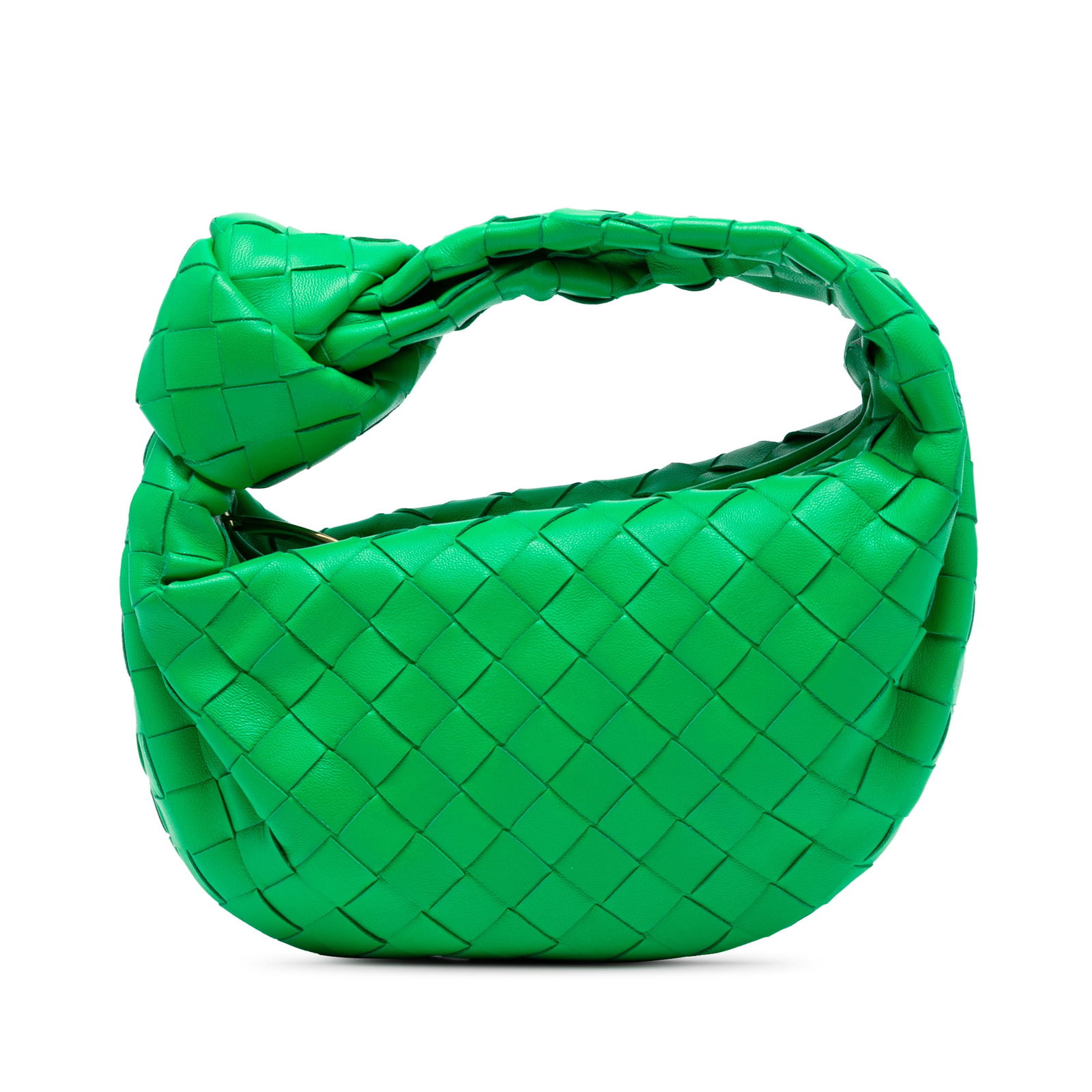 Bottega Veneta Mini Nappa Intrecciato Jodie Green Leather Bag: Bottega Veneta Mini Nappa Intrecciato Jodie Green Leather Bag The Bottega Veneta Mini Nappa Intrecciato Jodie is a stylish bag crafted from luxurious woven leather in a sophisticated green hue. This c