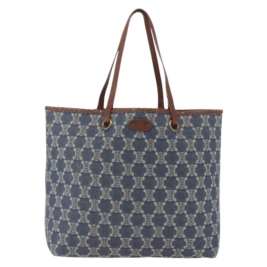 Celine Macadam Blue Vintage Tote Bag (1 of 2)
