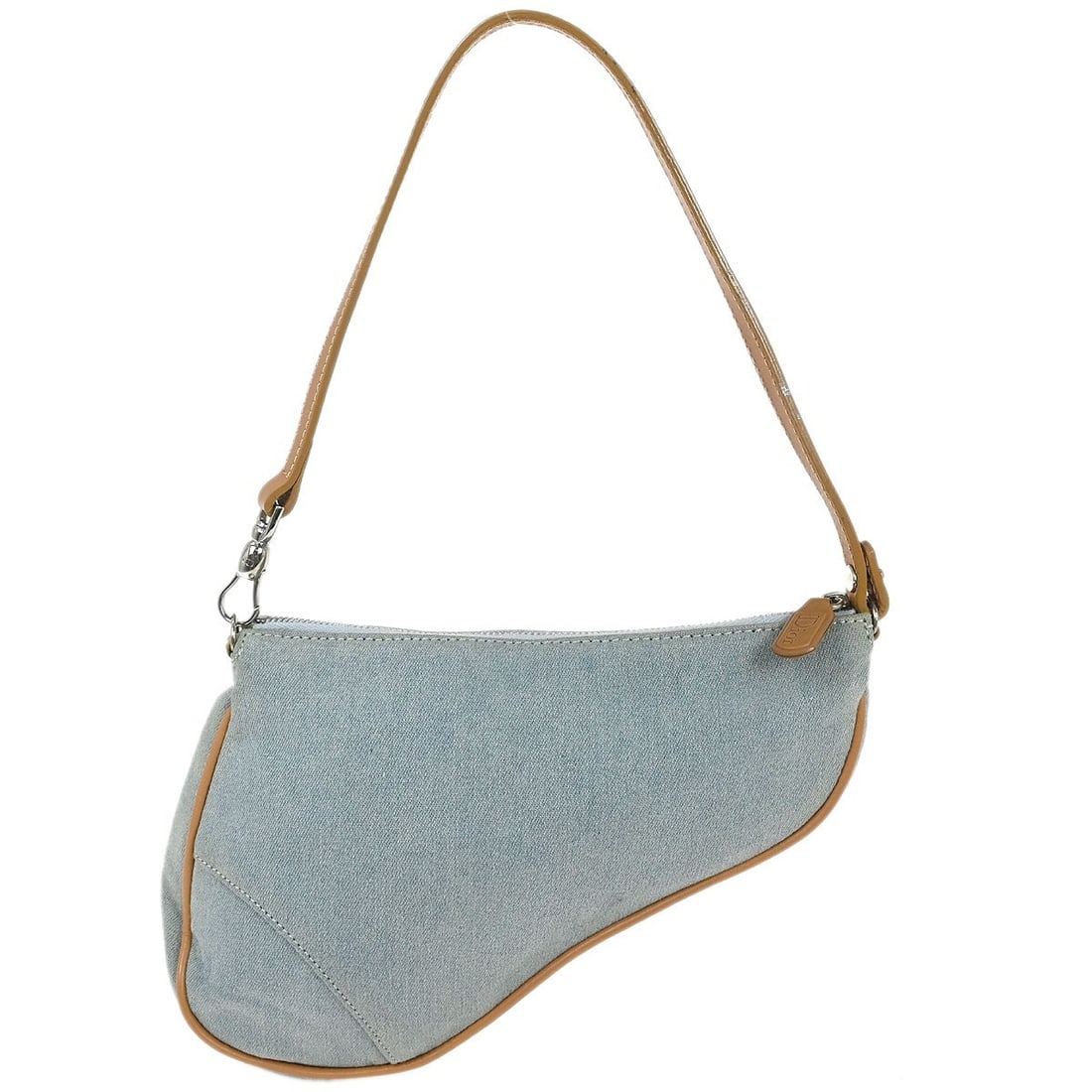 Blue Christian Dior Saddle Vintage Handbag: Blue Christian Dior Saddle Vintage Handbag This pre-owned Christian Dior Saddle handbag features a blue exterior with some visible stains, while the interior remains in very good condition and free of