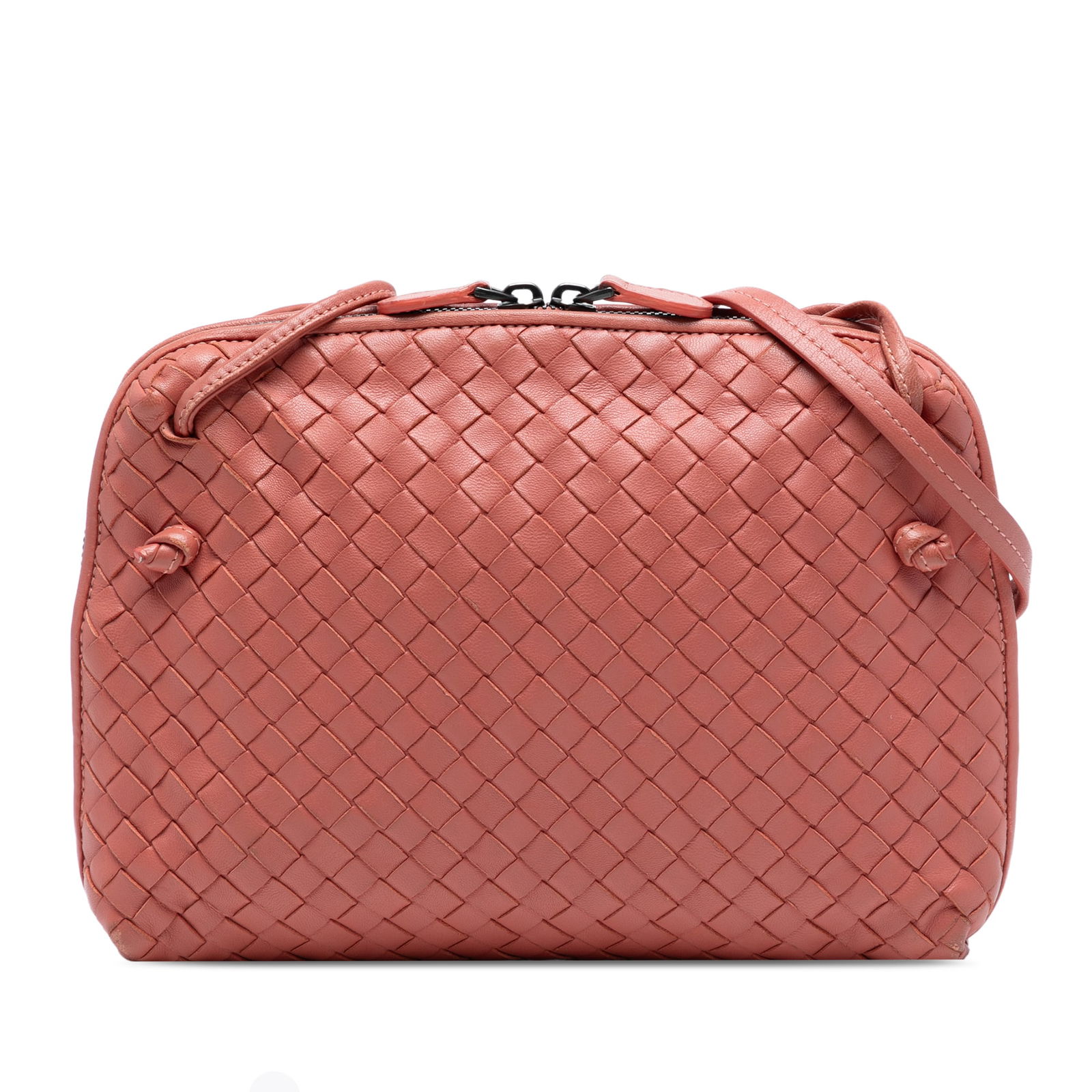 Bottega Veneta Pink Nappa Intrecciato Nodini Crossbody Bag (1 of 7)