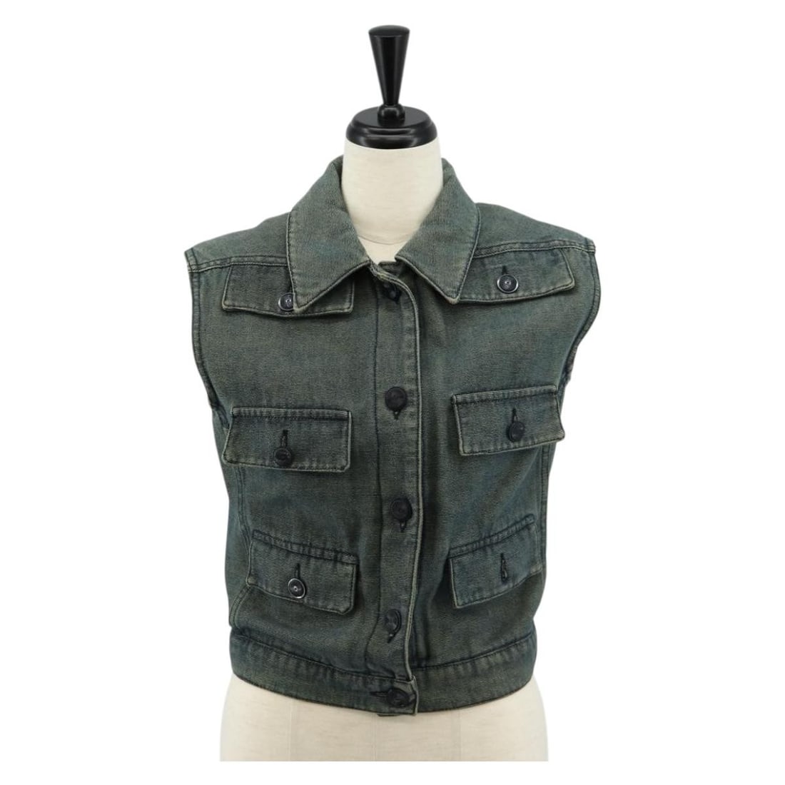 CHANEL Blue Cotton Jacket Auth 129779M Made in Italy (1 of 13)